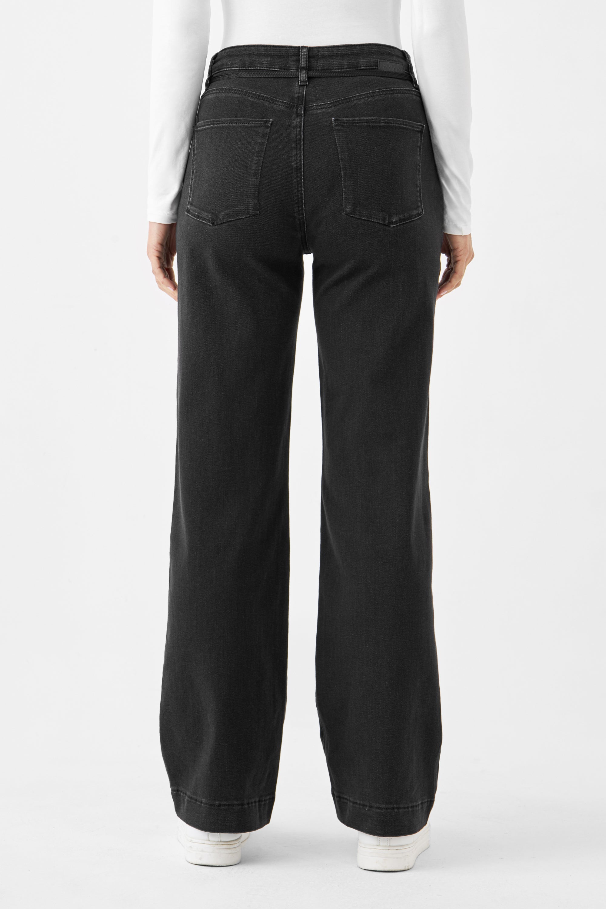DEW Flared Soft Denim - French Pocket - Black Denim
