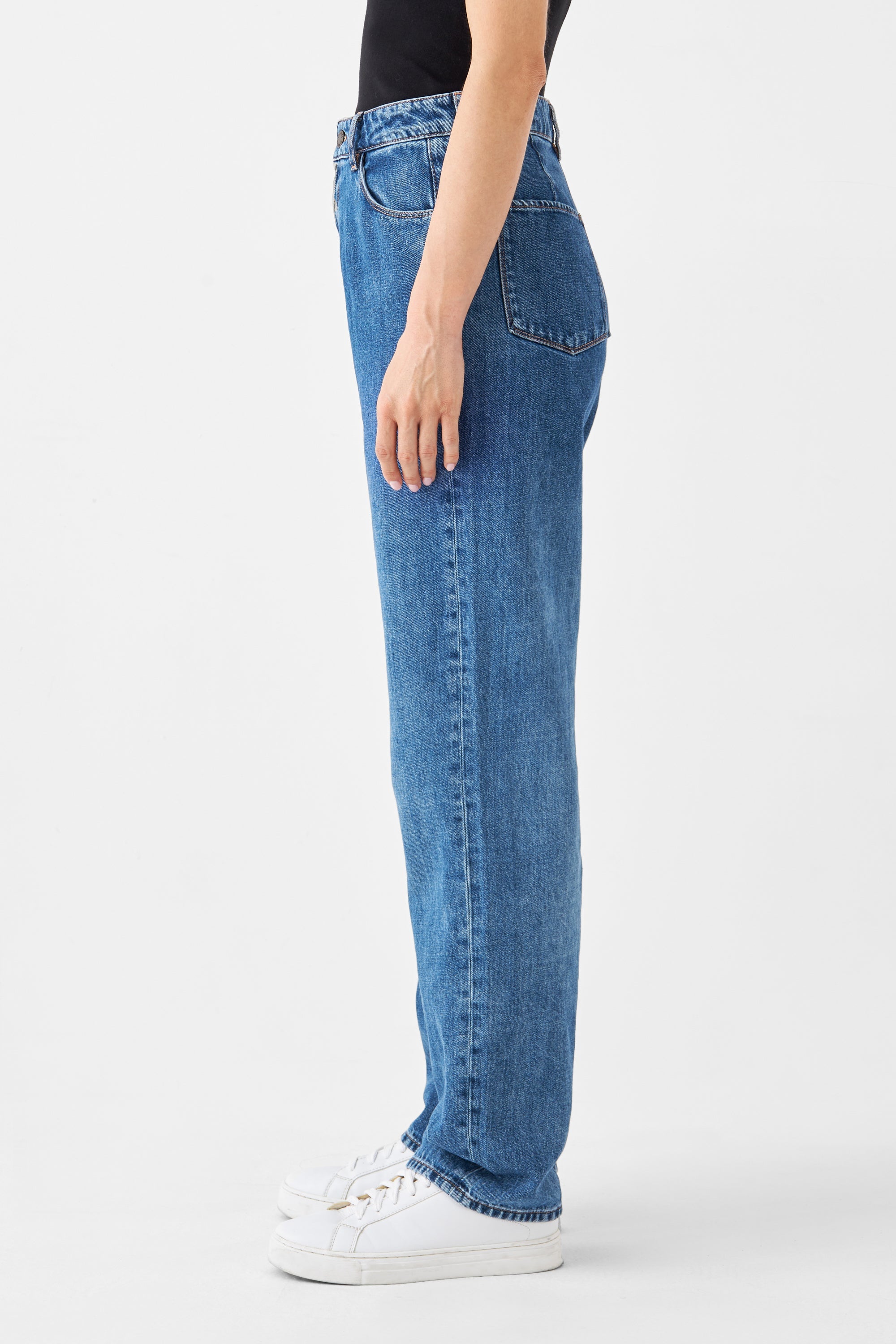 DAWN Wide Straight Non-Stretch - Minimal - Medium Blue