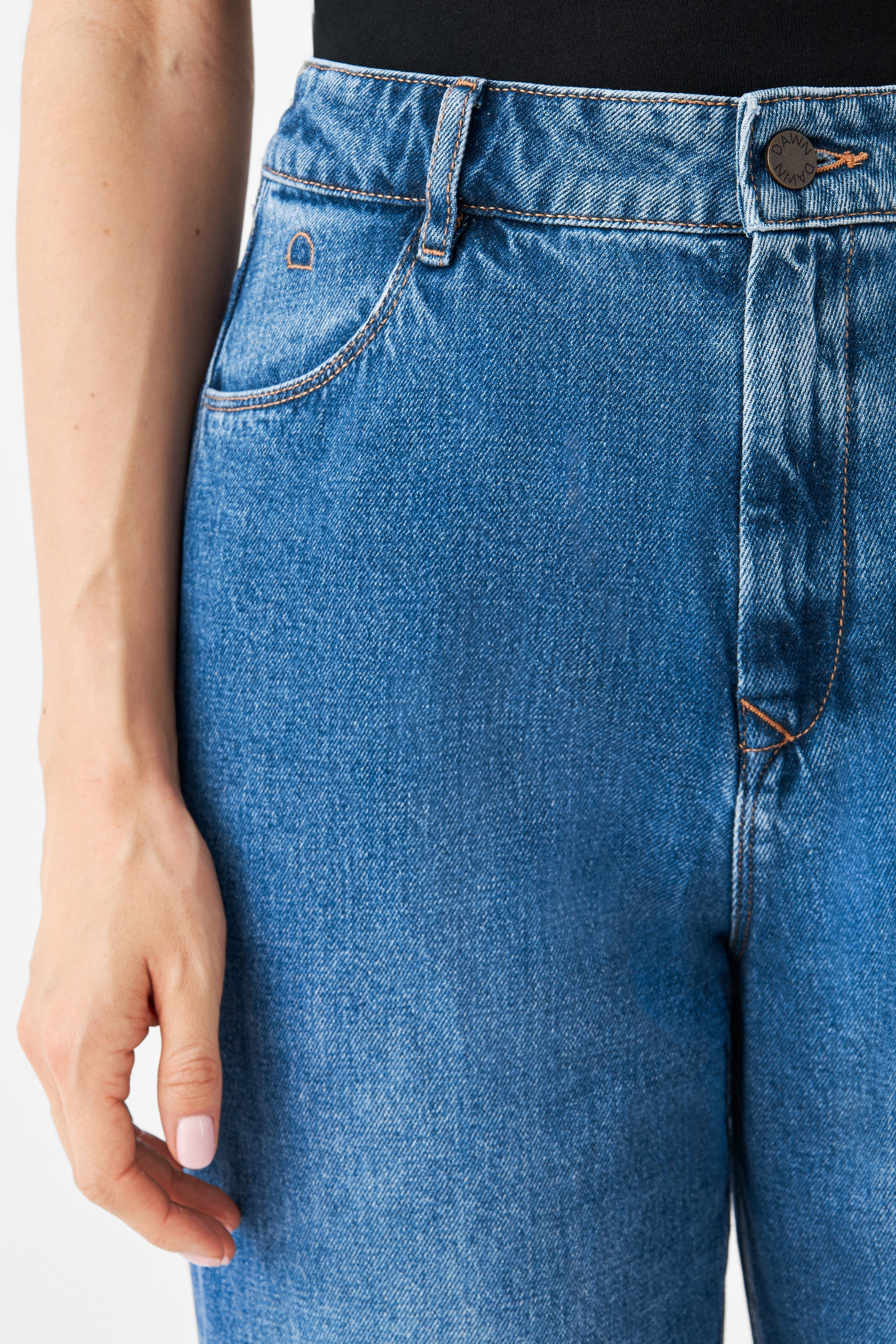 DAWN Wide Straight Non-Stretch - Minimal - Medium Blue