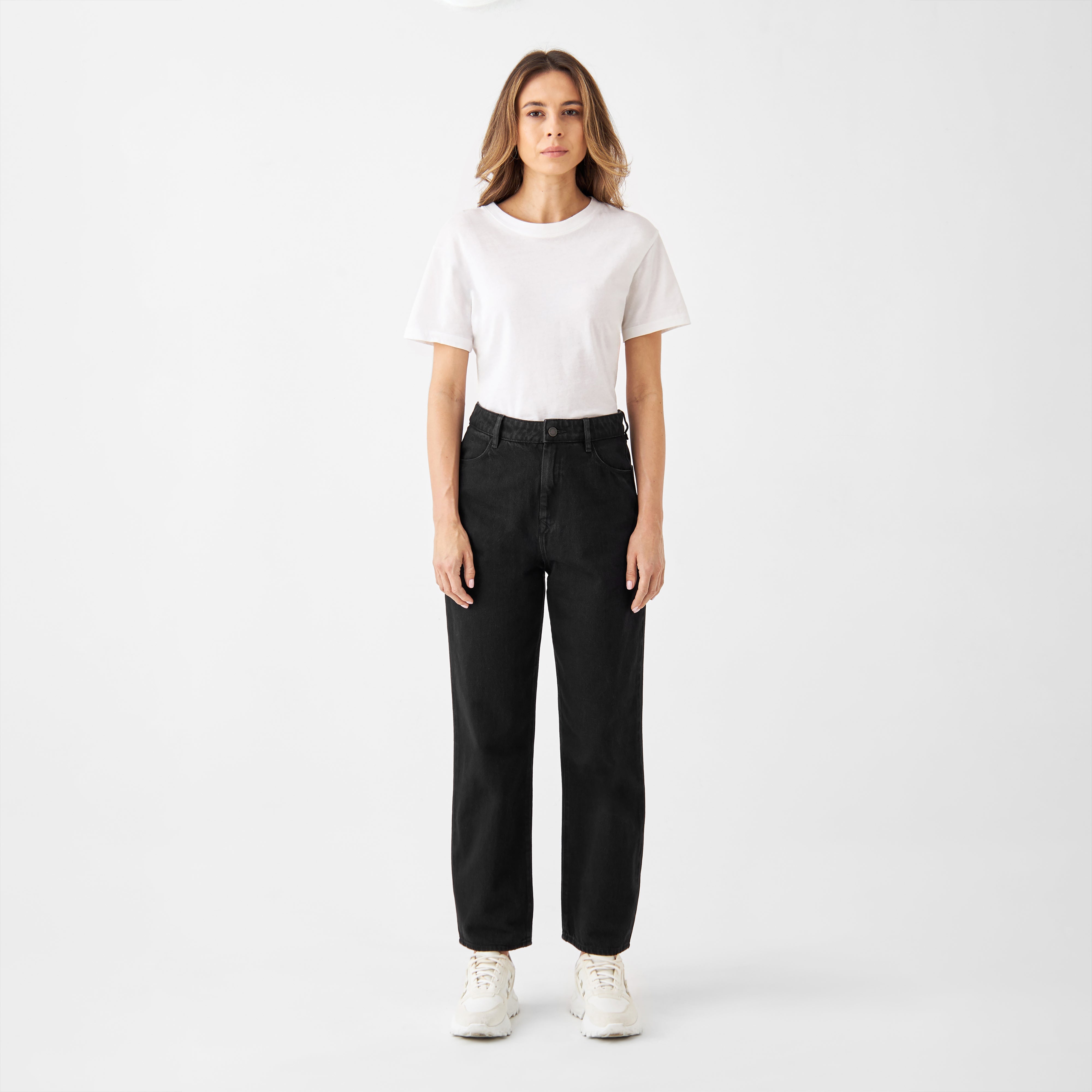 DAWN Wide Straight Cropped Non-Stretch - Minimal - Black Denim