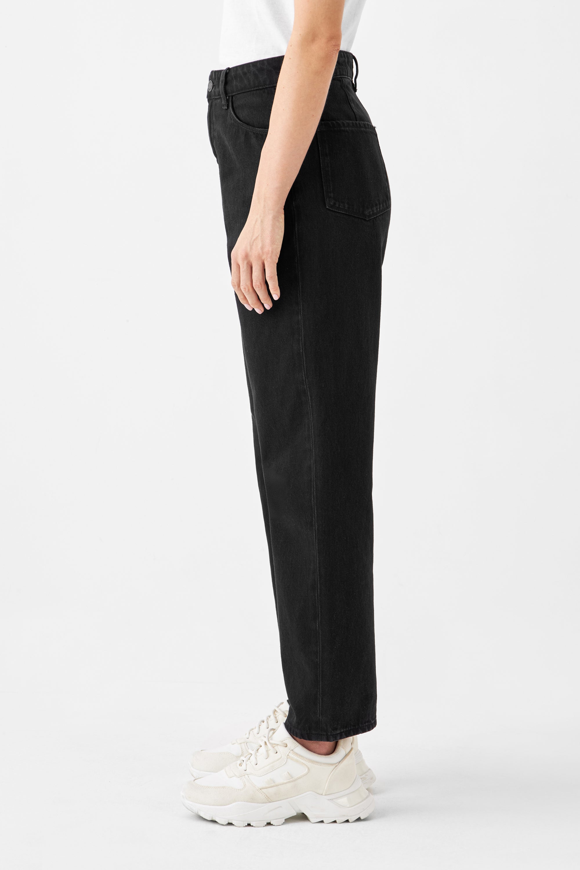 DAWN Wide Straight Cropped Non-Stretch - Minimal - Black Denim