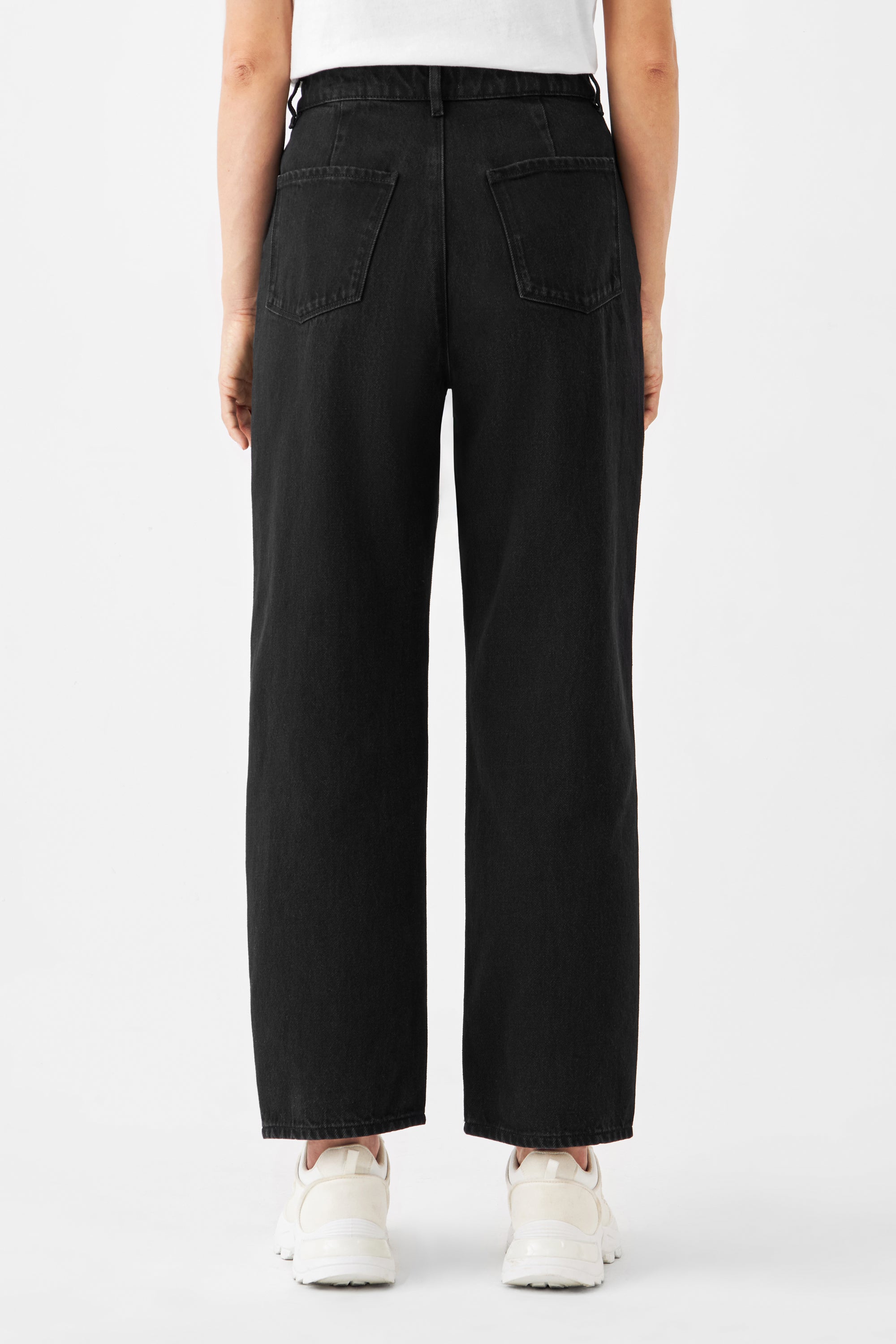 DAWN Wide Straight Cropped Non-Stretch - Minimal - Black Denim
