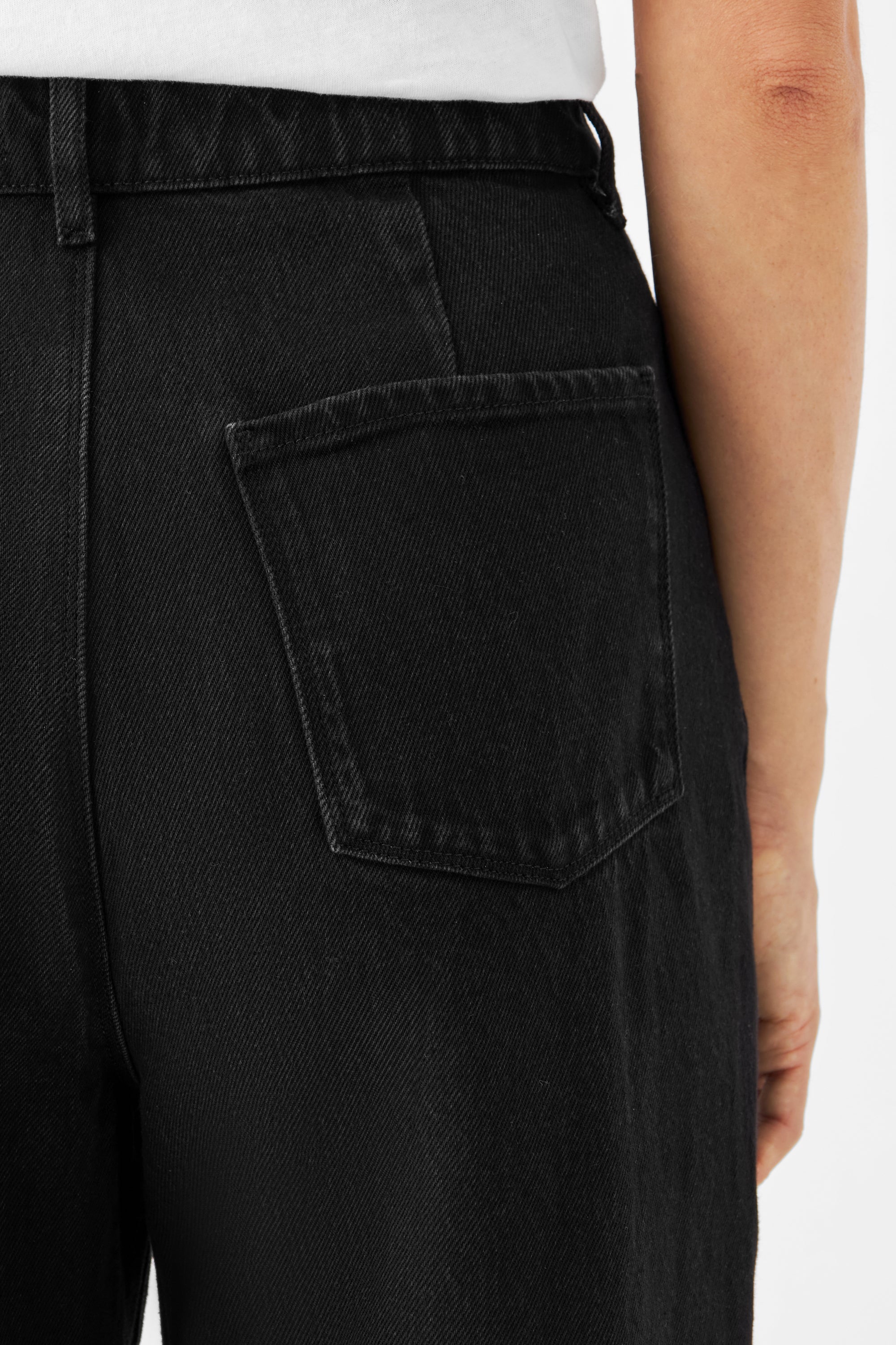 DAWN Wide Straight Cropped Non-Stretch - Minimal - Black Denim