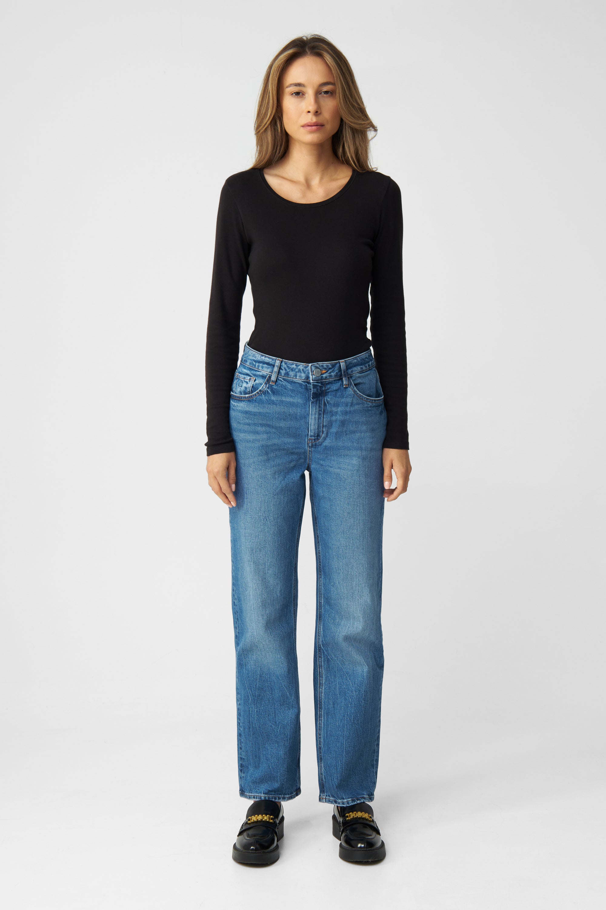 MORNING Regular Straight Minimal Stretch - Classic - Medium Blue