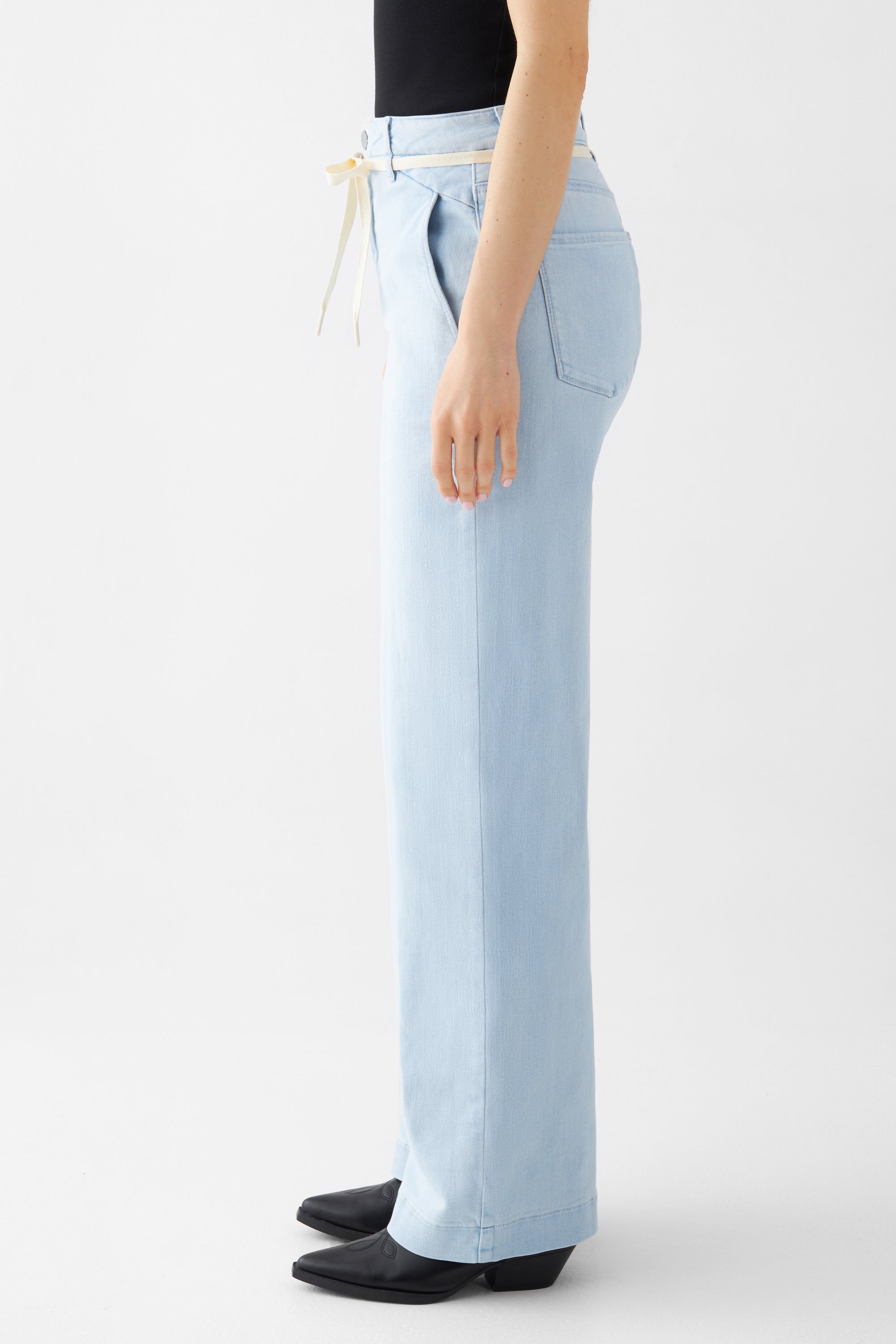 DEW Flared Soft Denim - French Pocket - Bright Blue