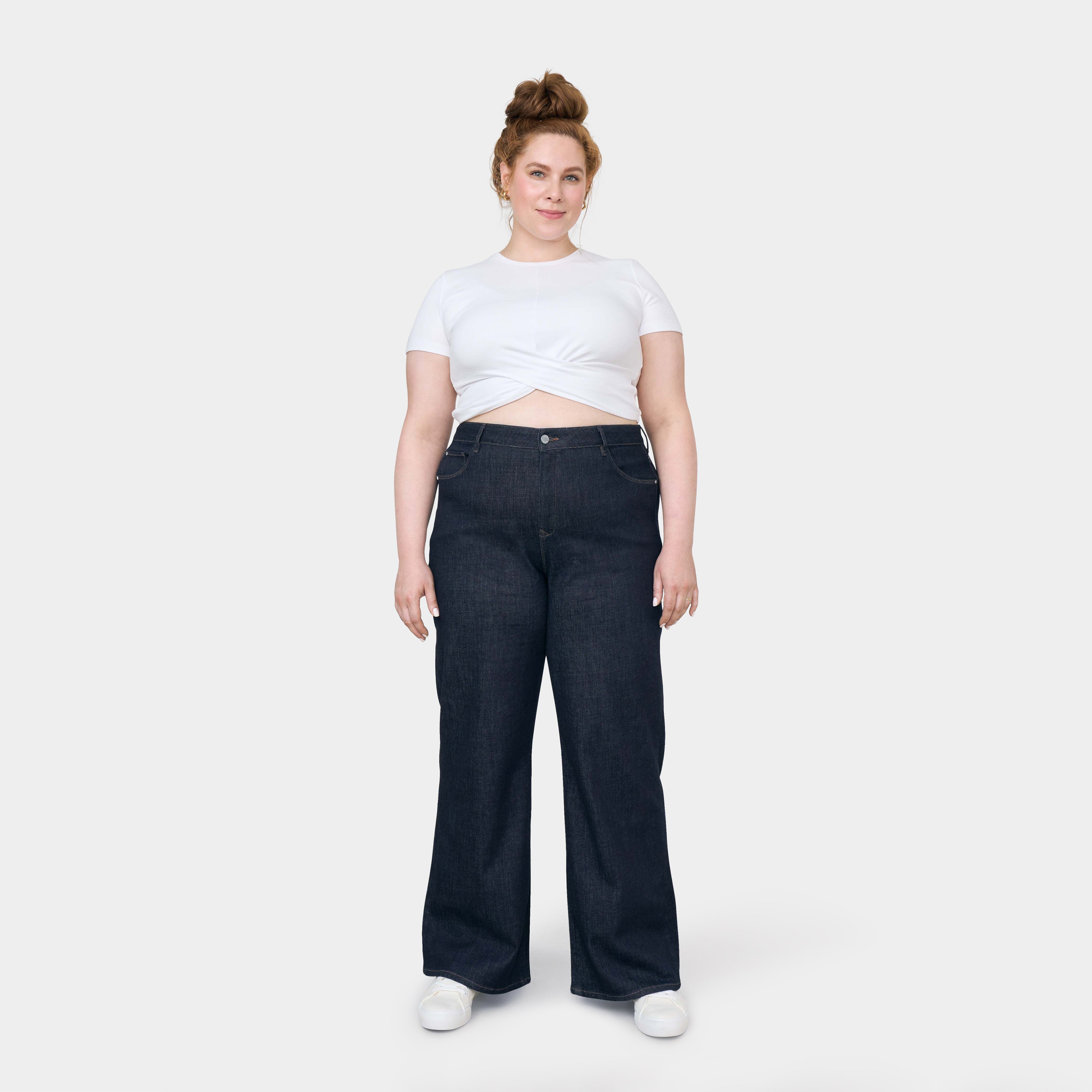 DEW Flared Soft Denim - Classic - Curvy - Raw Blue