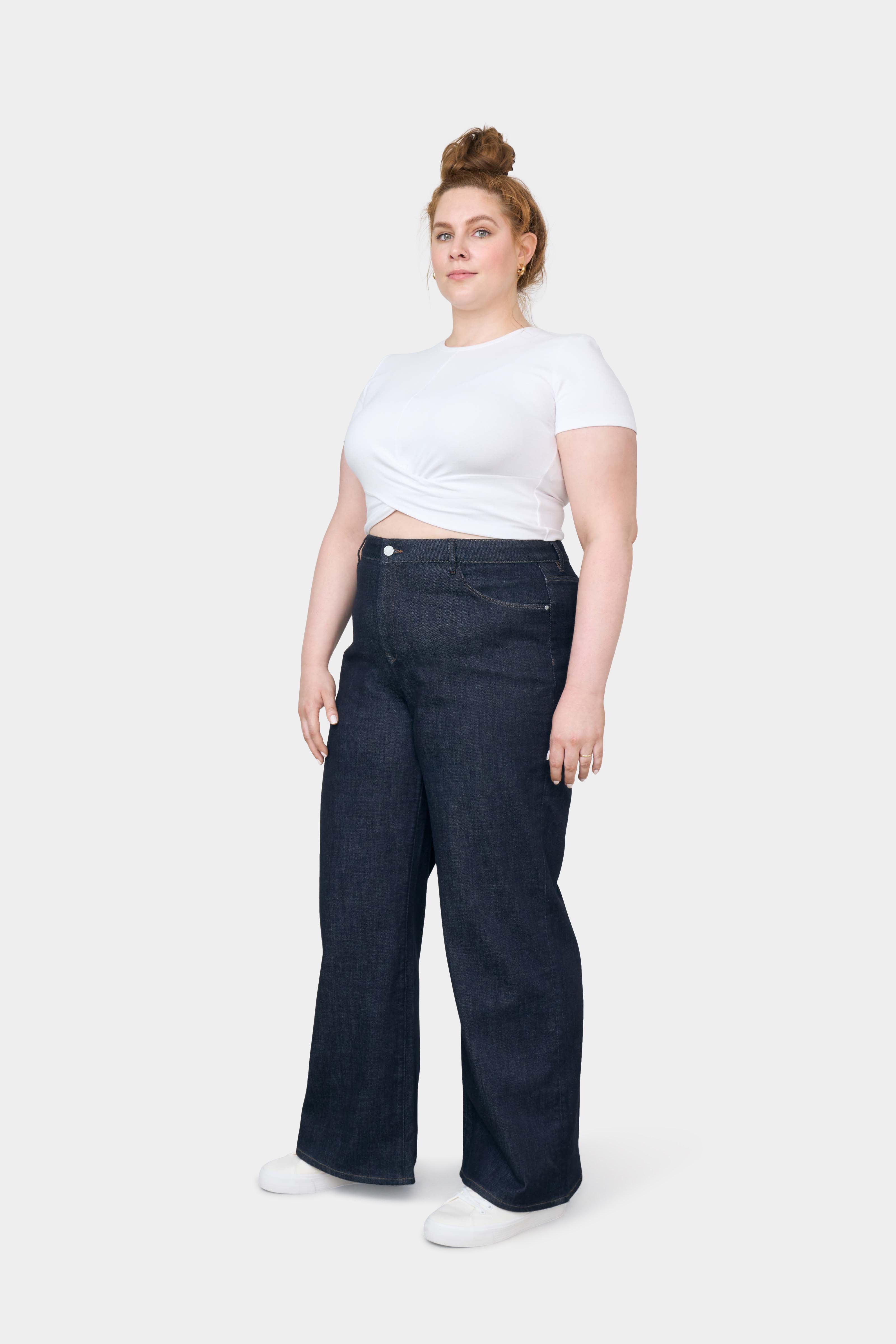 DEW Flared Soft Denim - Classic - Curvy - Raw Blue