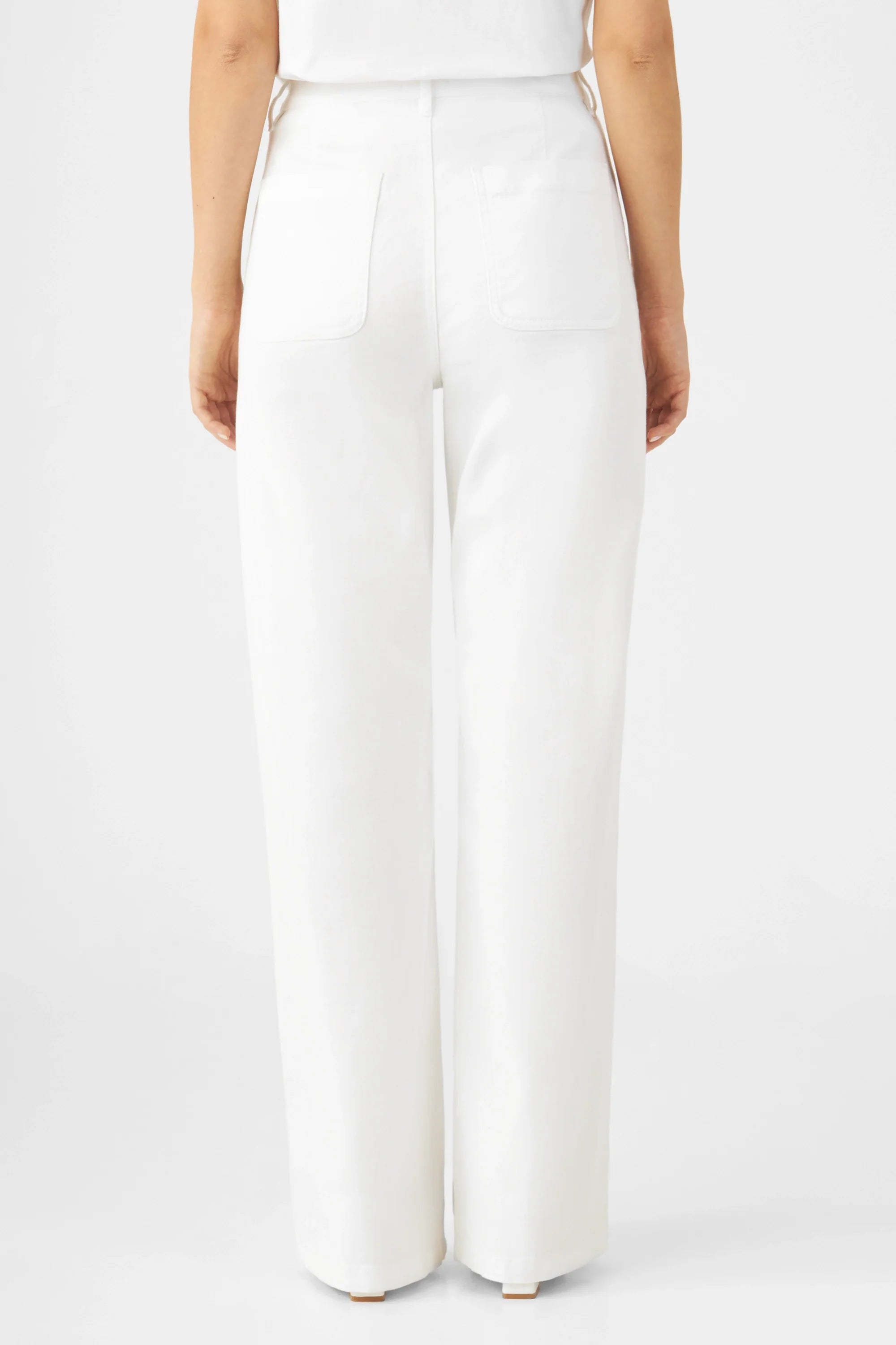 DEW Flared Soft Denim - Worker - White Denim