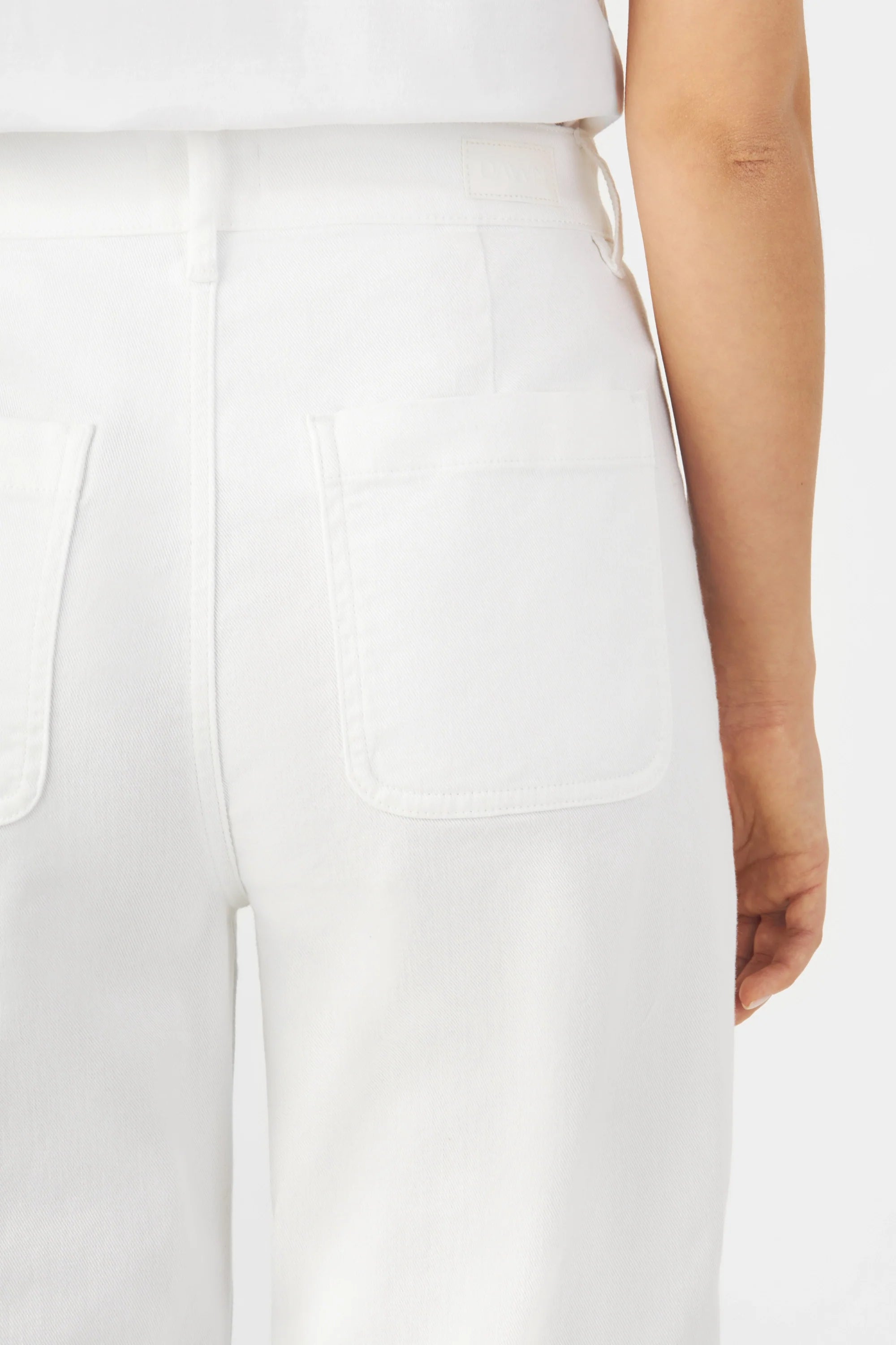 DEW Flared Soft Denim - Worker - White Denim