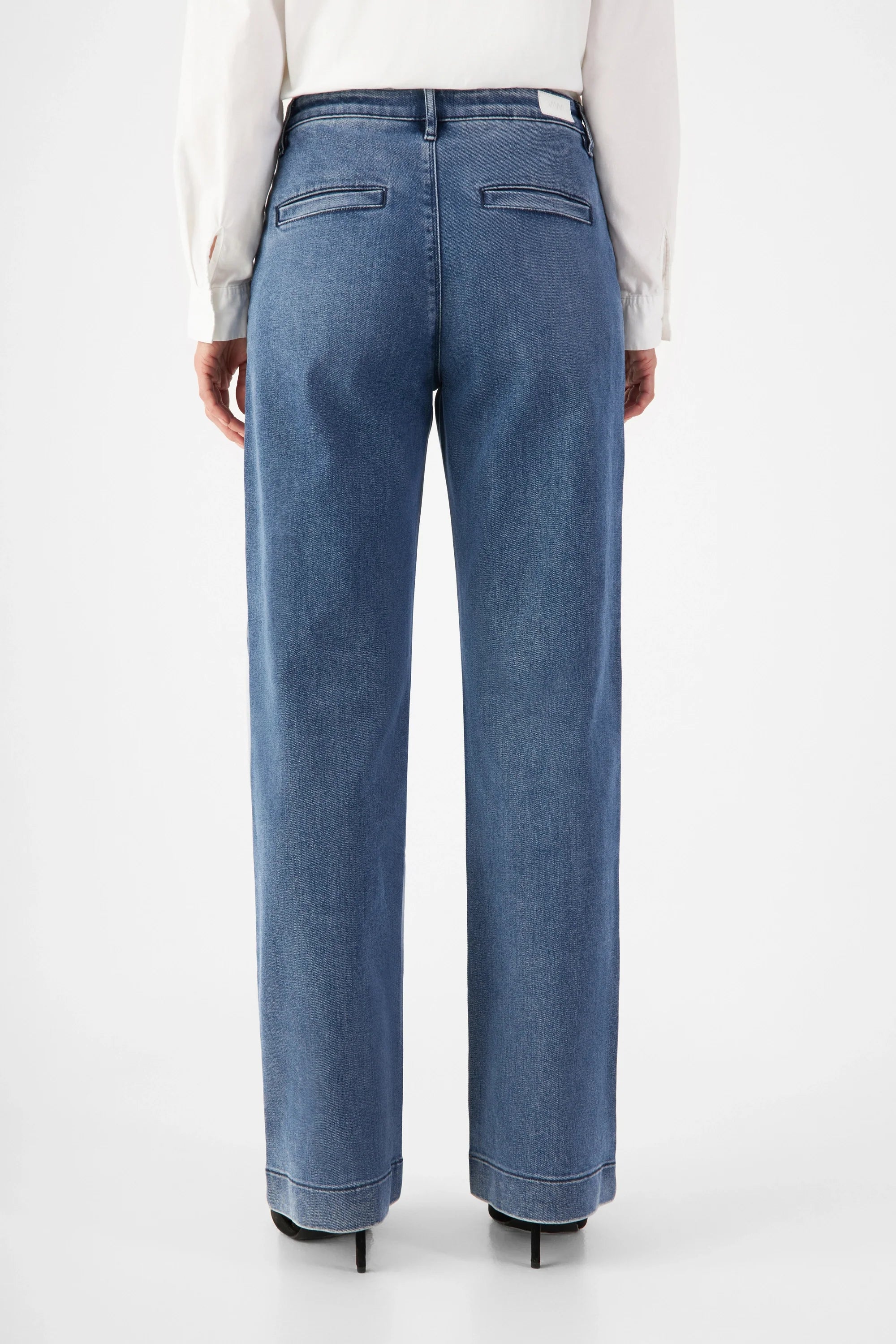 GLOW Flared Soft Tencel - Denim Chino - Medium Blue