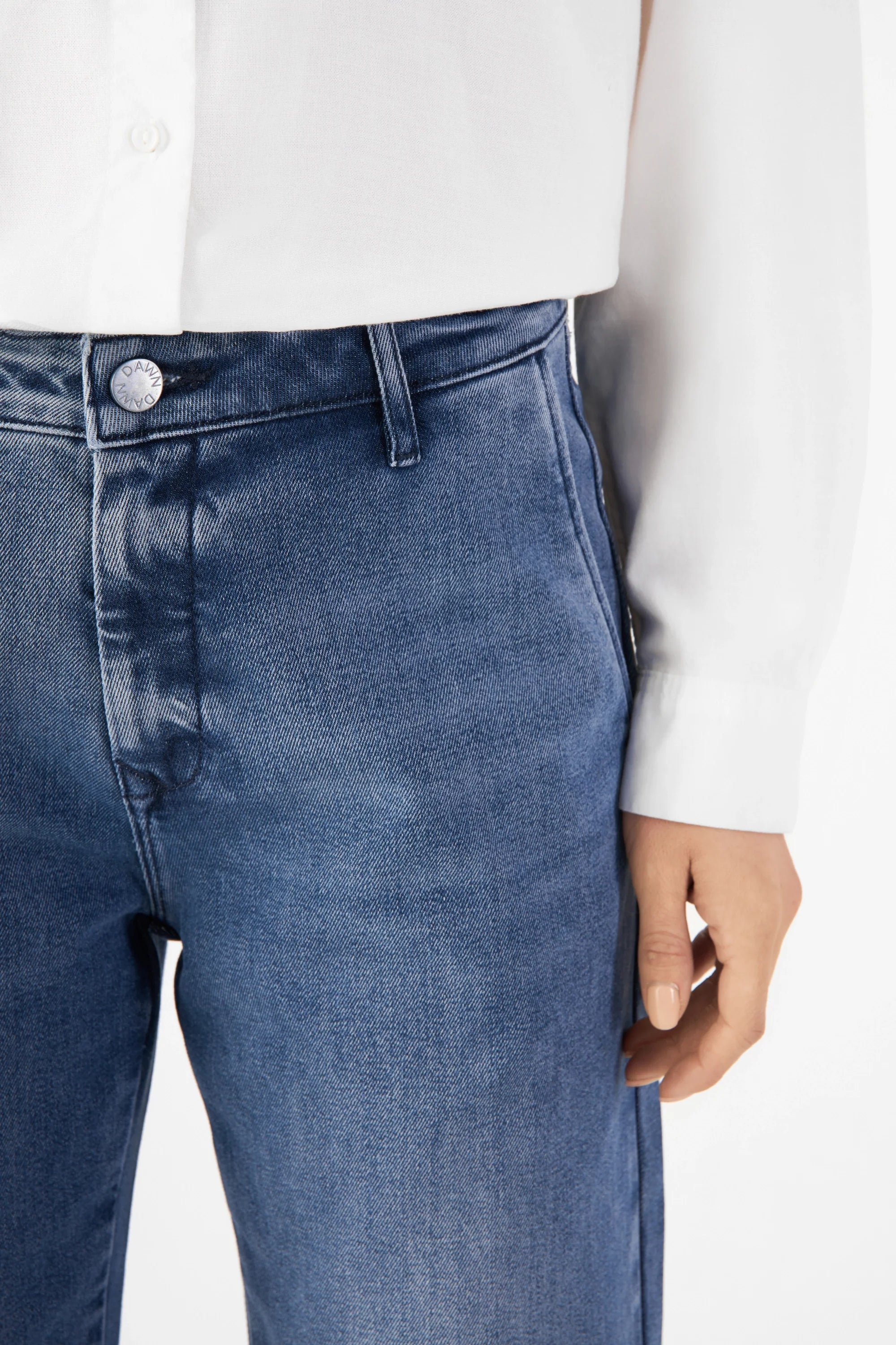 GLOW Flared Soft Tencel - Denim Chino - Medium Blue