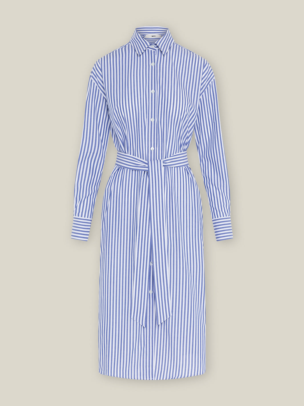 Hemdblusen Kleid Streifen lang aus Organic Cotton