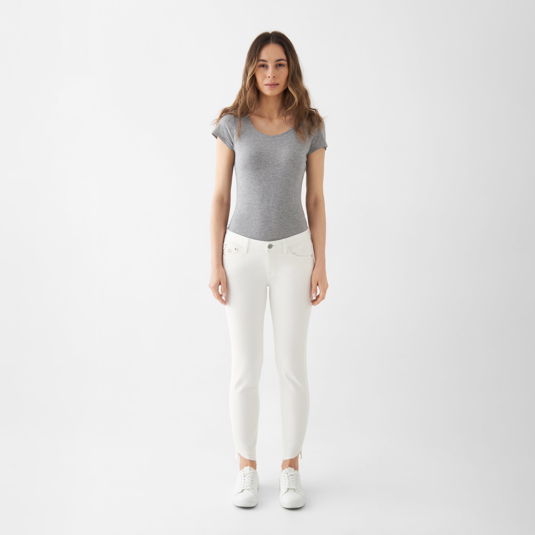 MID SUN Slim Comfortstretch - Design Details - White