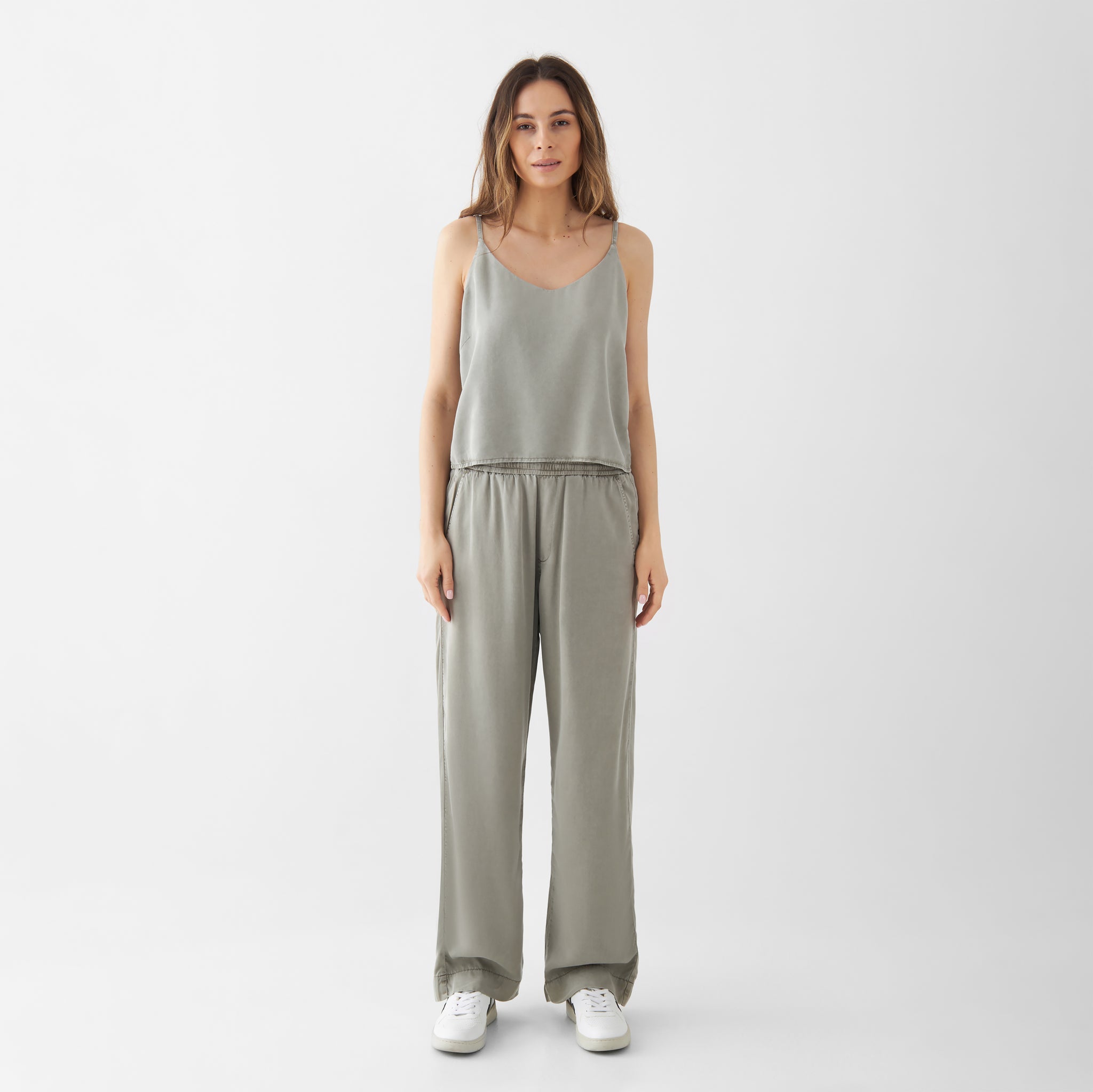 RAY Easy On Tencel - Pants - Rock Olive