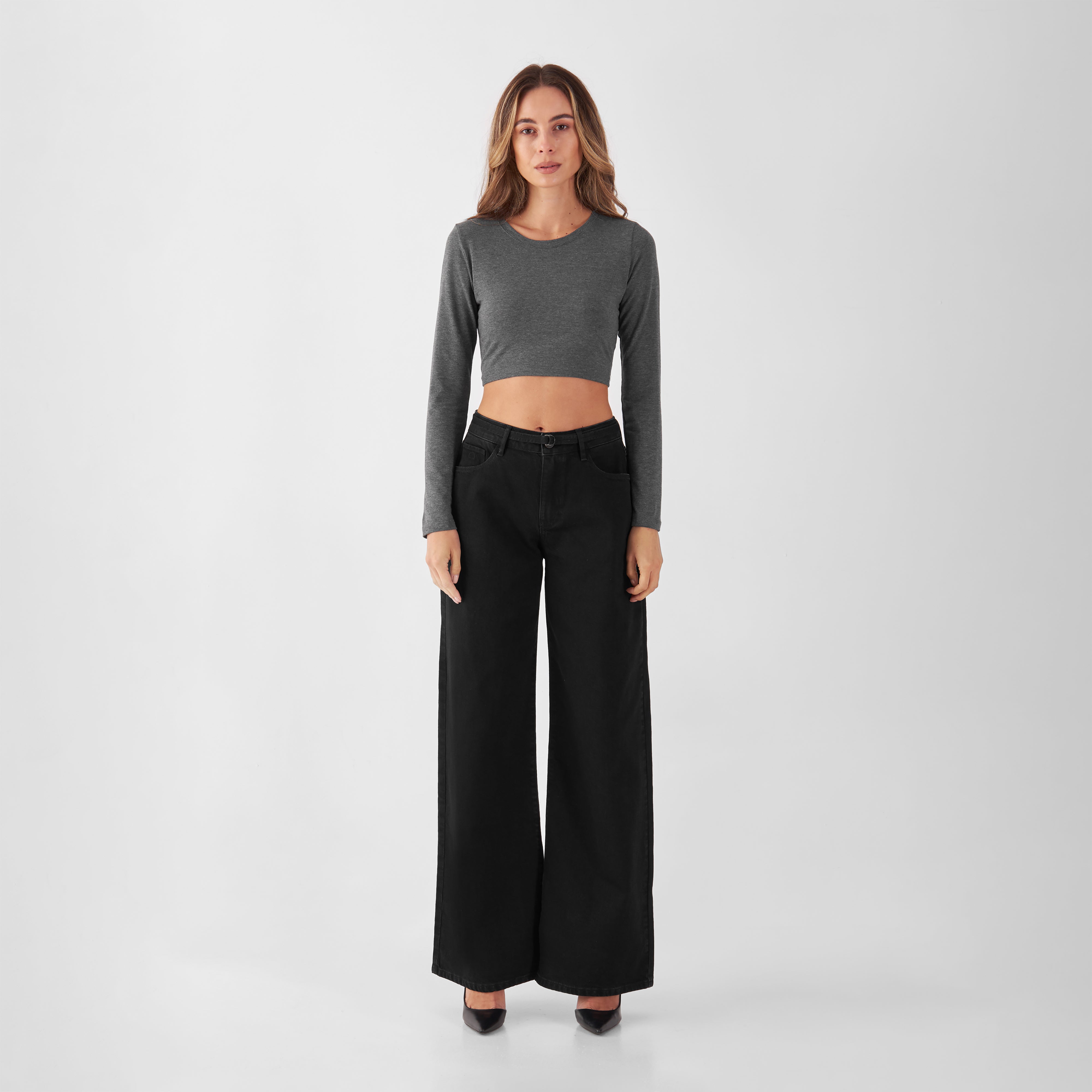 SUNNY Wide Leg Minimal Stretch - Classic - Black