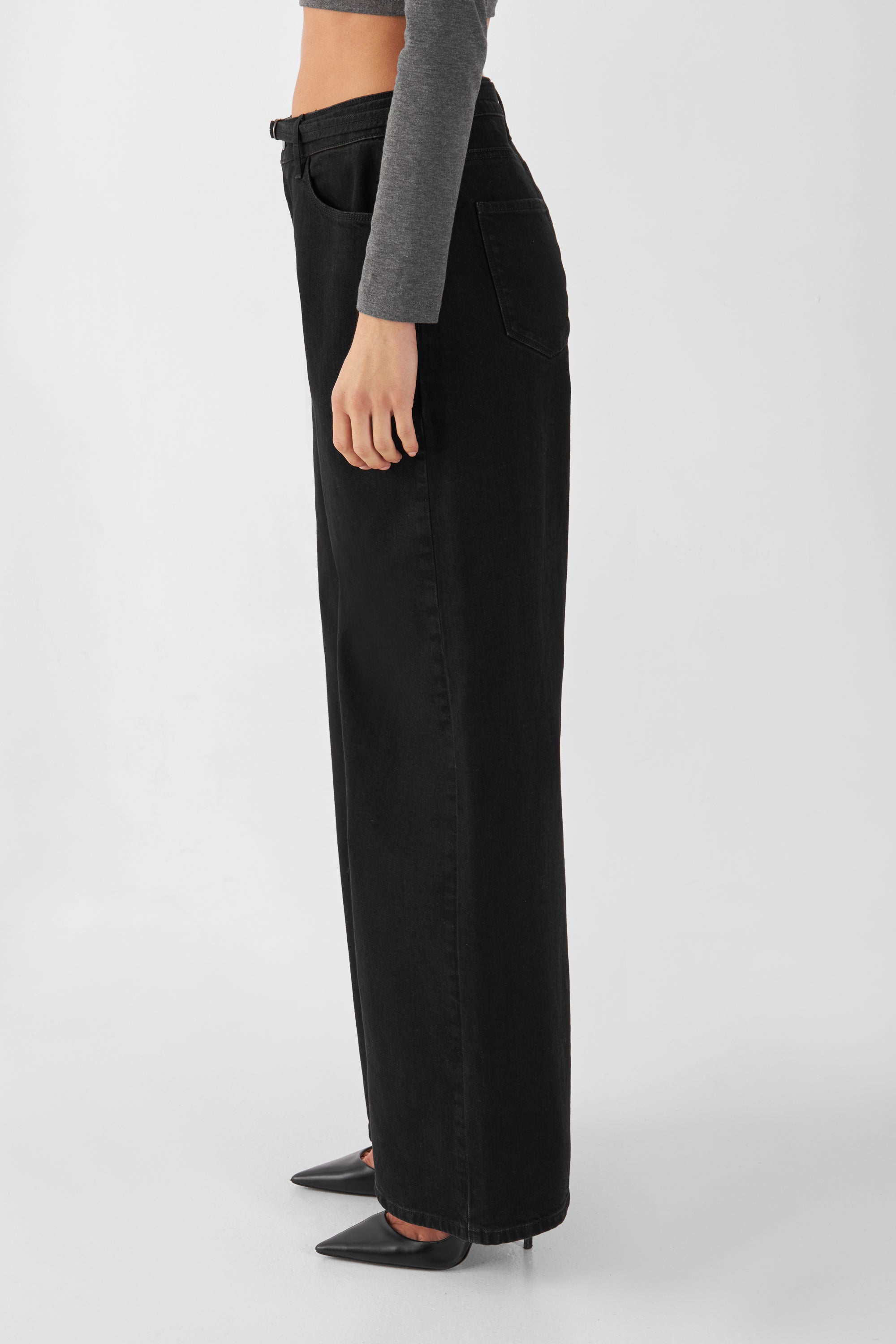 SUNNY Wide Leg Minimal Stretch - Classic - Black