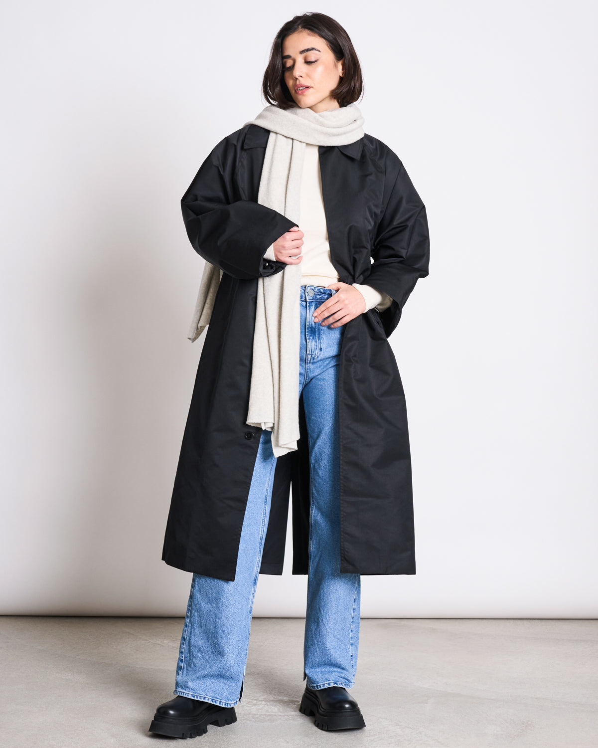 SCARF ROSS LIGHT GREY