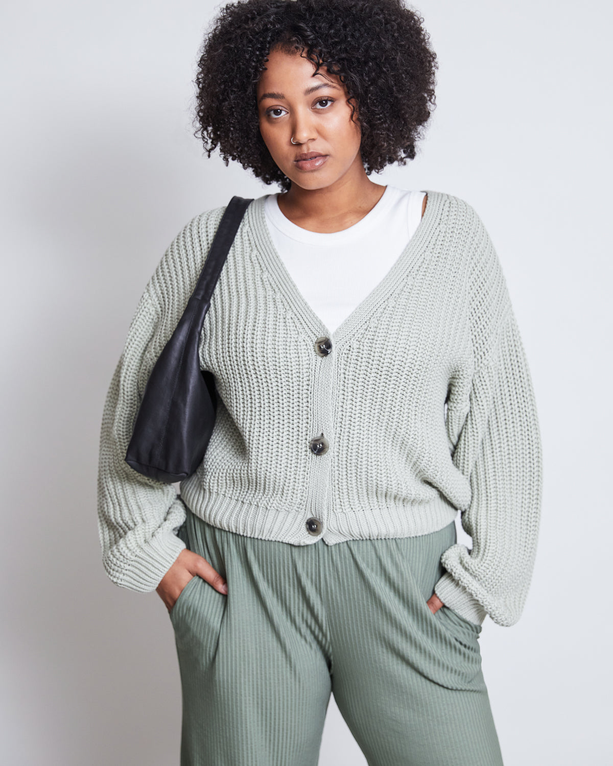 CHUNKY CARDIGAN LENA VINTAGE LACE GOTS