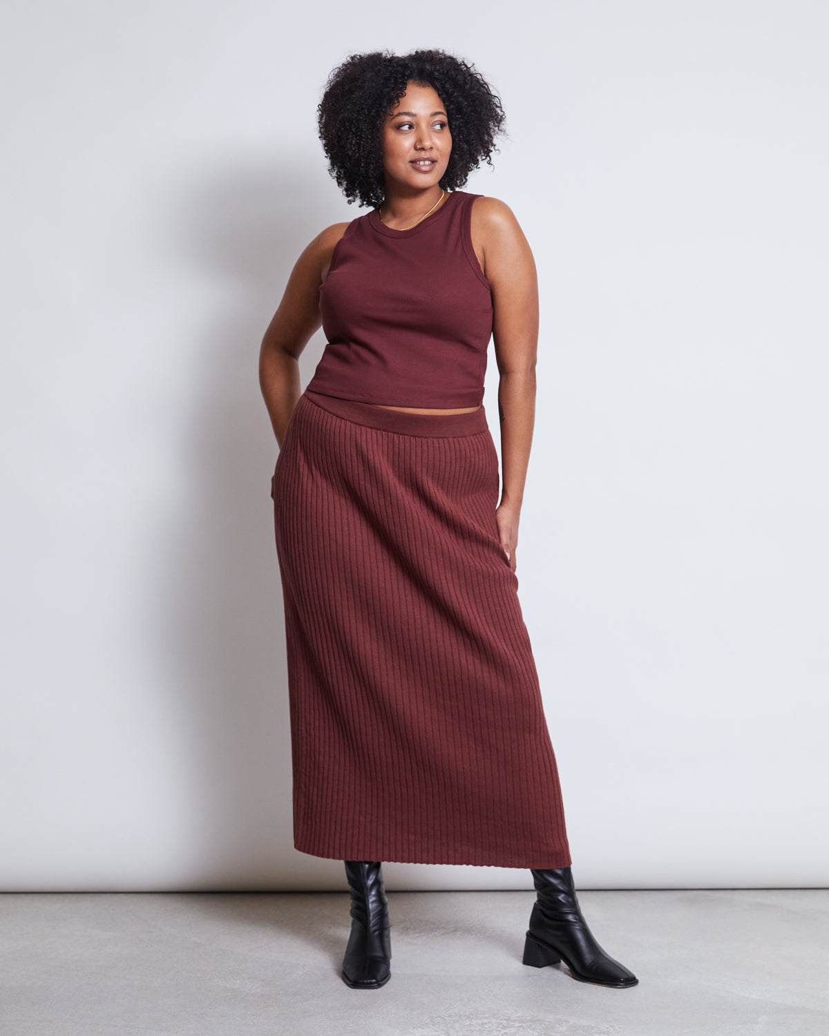 ORGANIC COTTON TANK TOP PORTO INTENSE RUST GOTS