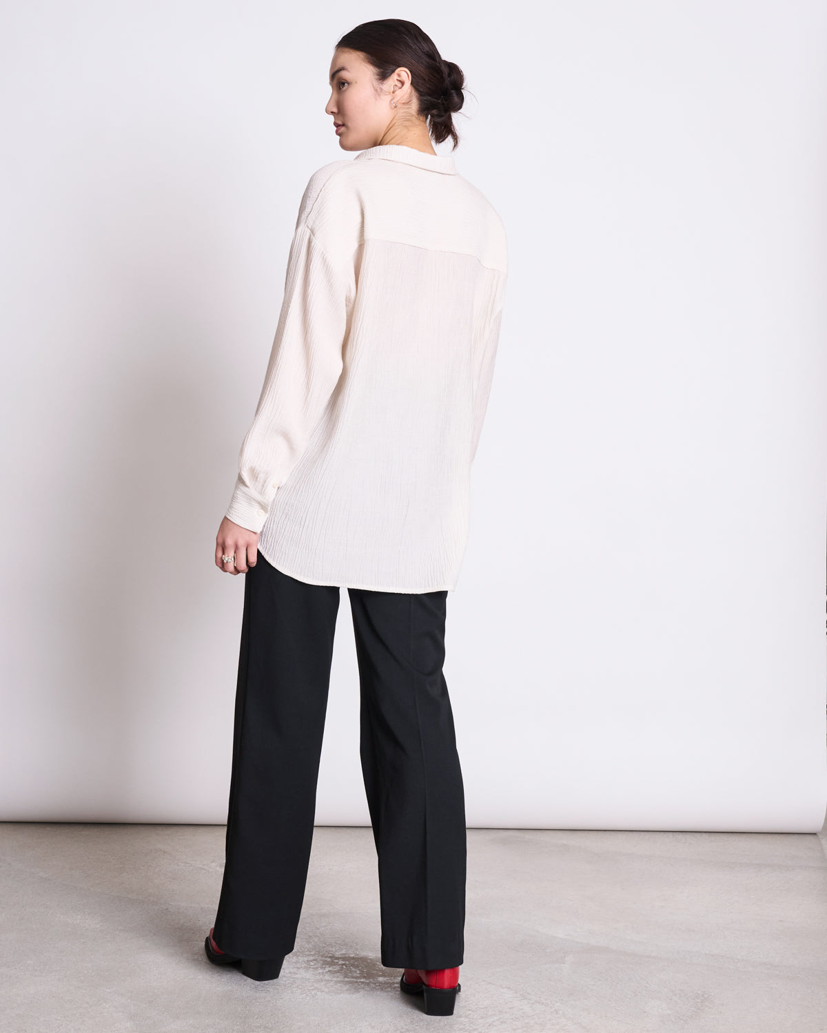 CRINKLE SHIRT SKUR OFFWHITE