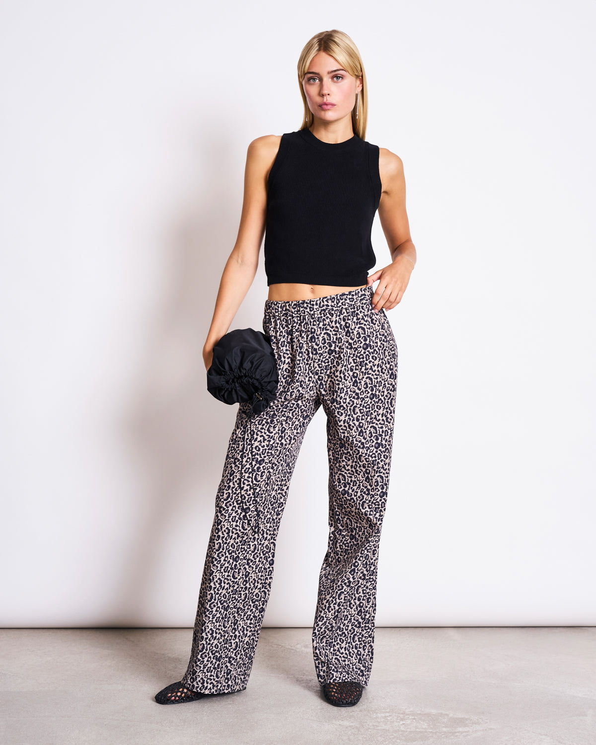 KNIT TOP GARDA BLACK GOTS