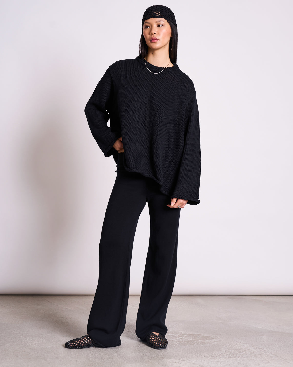 KNIT PANTS ANA BLACK GOTS