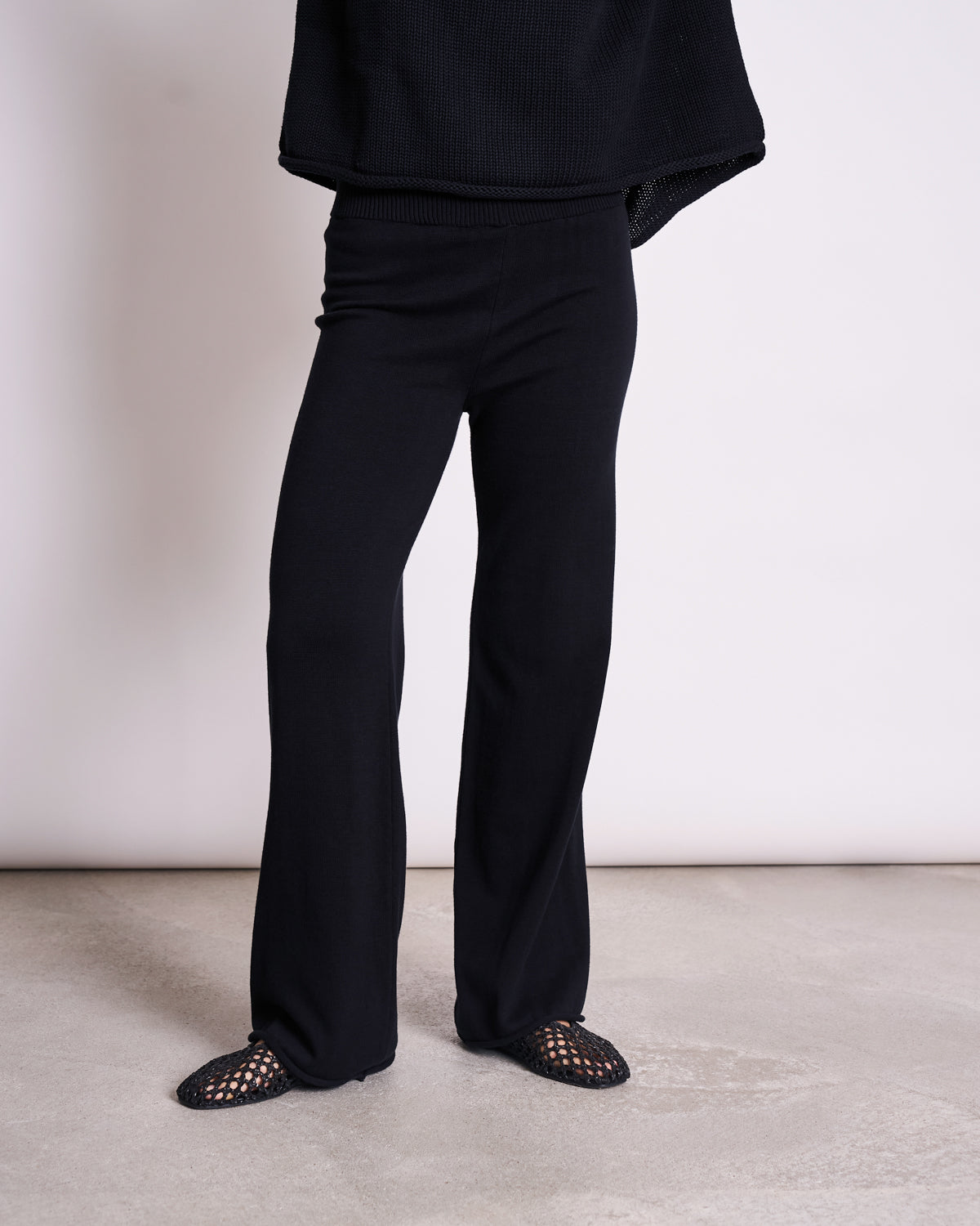 KNIT PANTS ANA BLACK GOTS