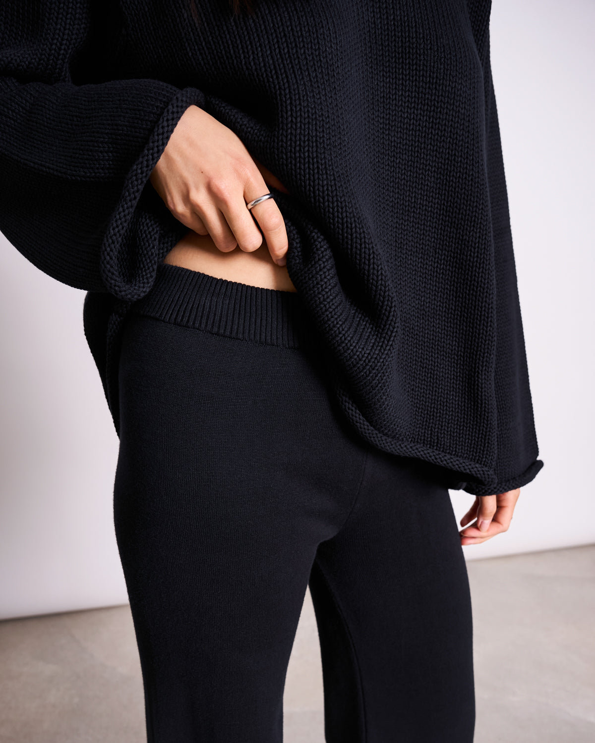 KNIT PANTS ANA BLACK GOTS