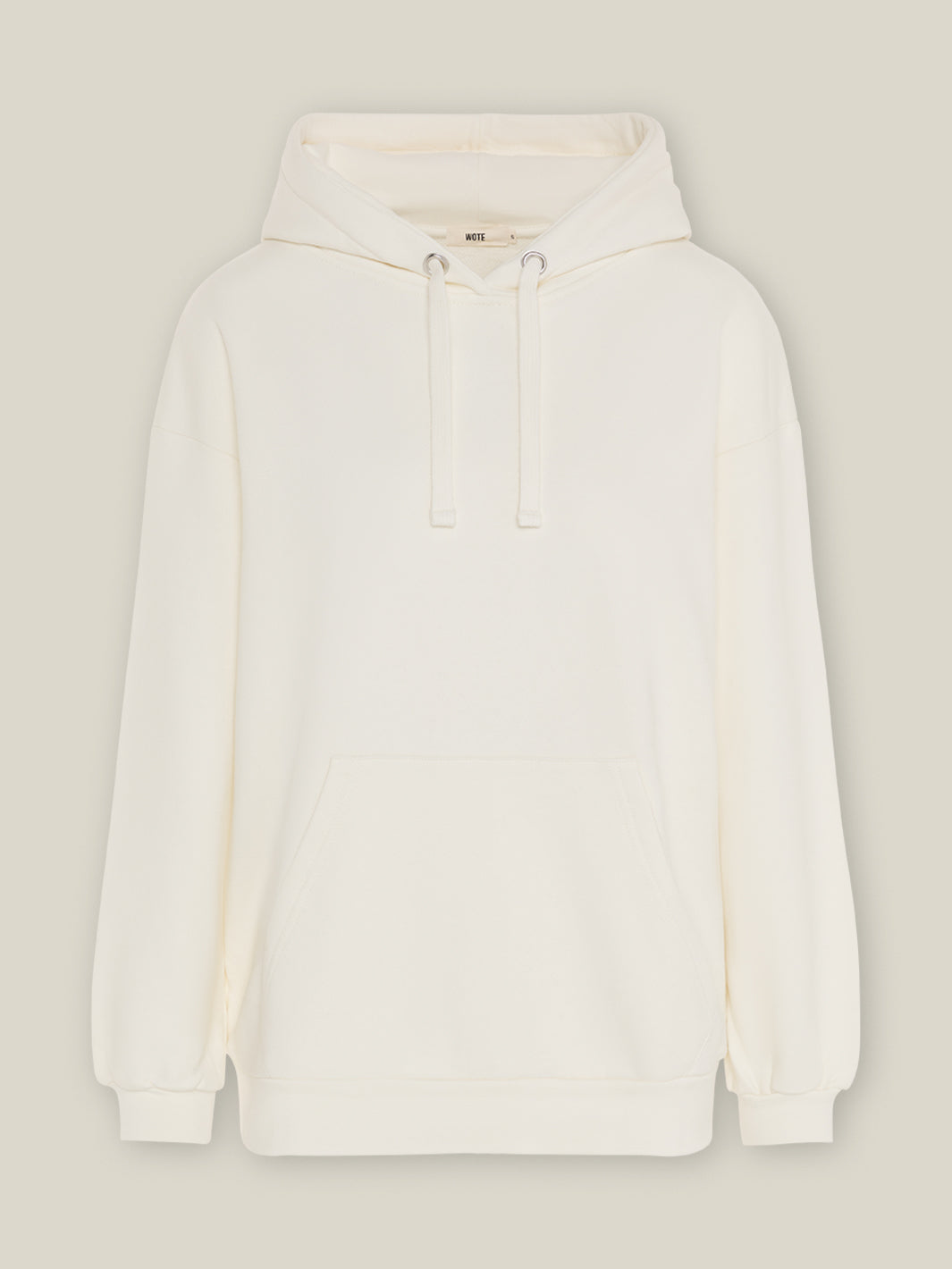 Frauen Kapuzen Sweatshirt oversized off white reine Bio Baumwolle made in Portugal