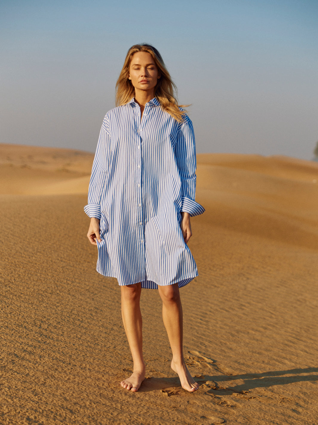 Hemdblusenkleid aus Organic Cotton