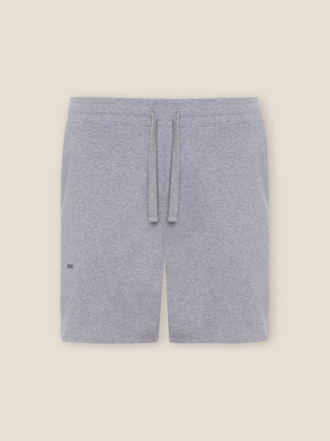 Luxuriöse Herren Seatshort grau melange organic Cotton in Europa hergestellt