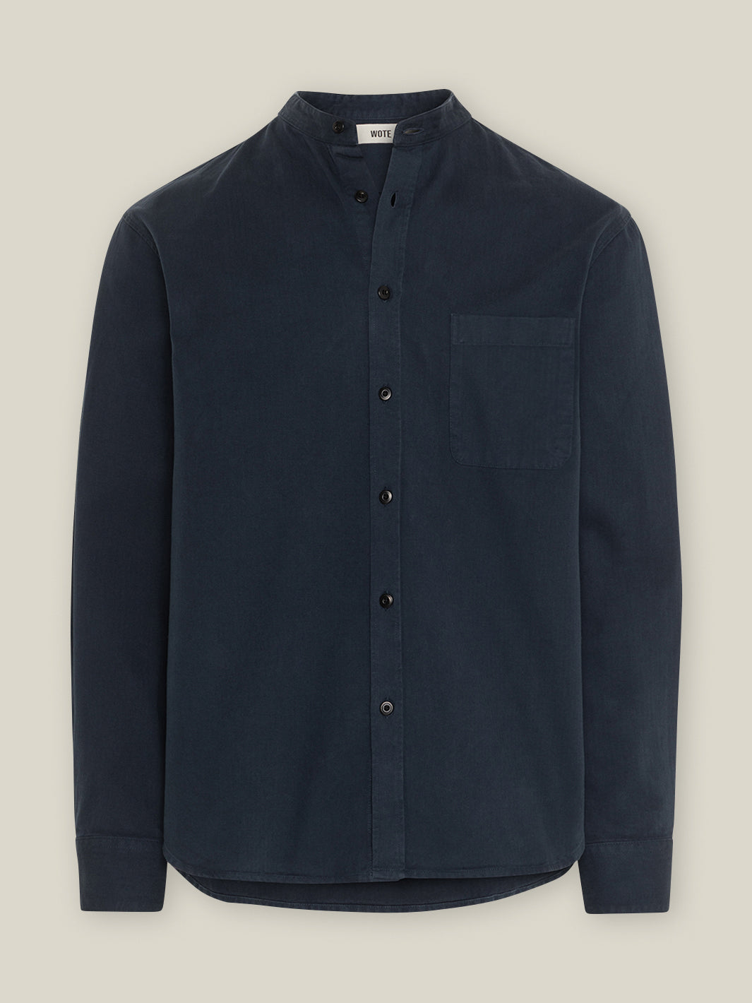 Stehkragen Hemd - The rugged Herringbone Stand up collar