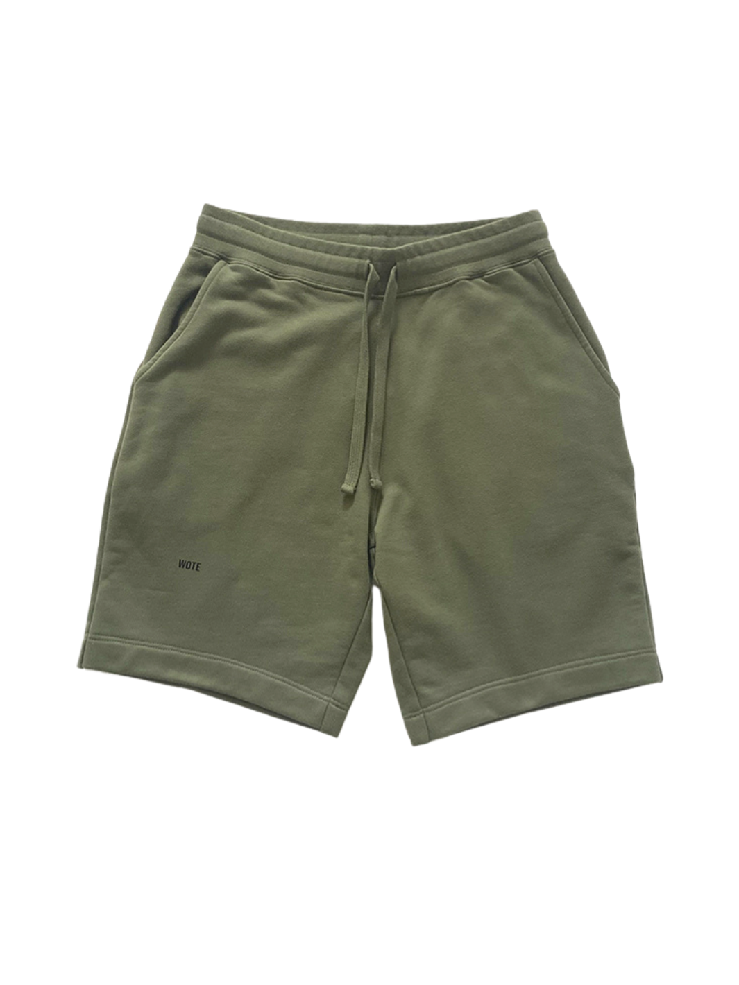Fair Fashion Männer Sweatshort olive organic Cotton made in Europe