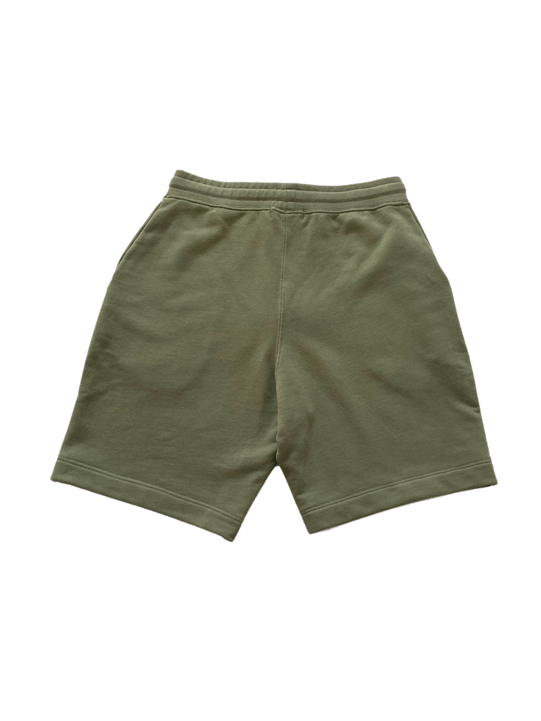 Lässige Sweatshort für Herren in olive aus reiner Bio Baumwolle fair in Portugal produziert