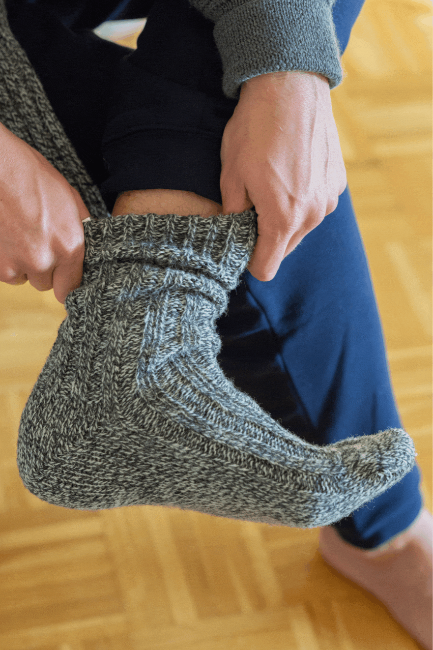 Wollsocken - graumeliert