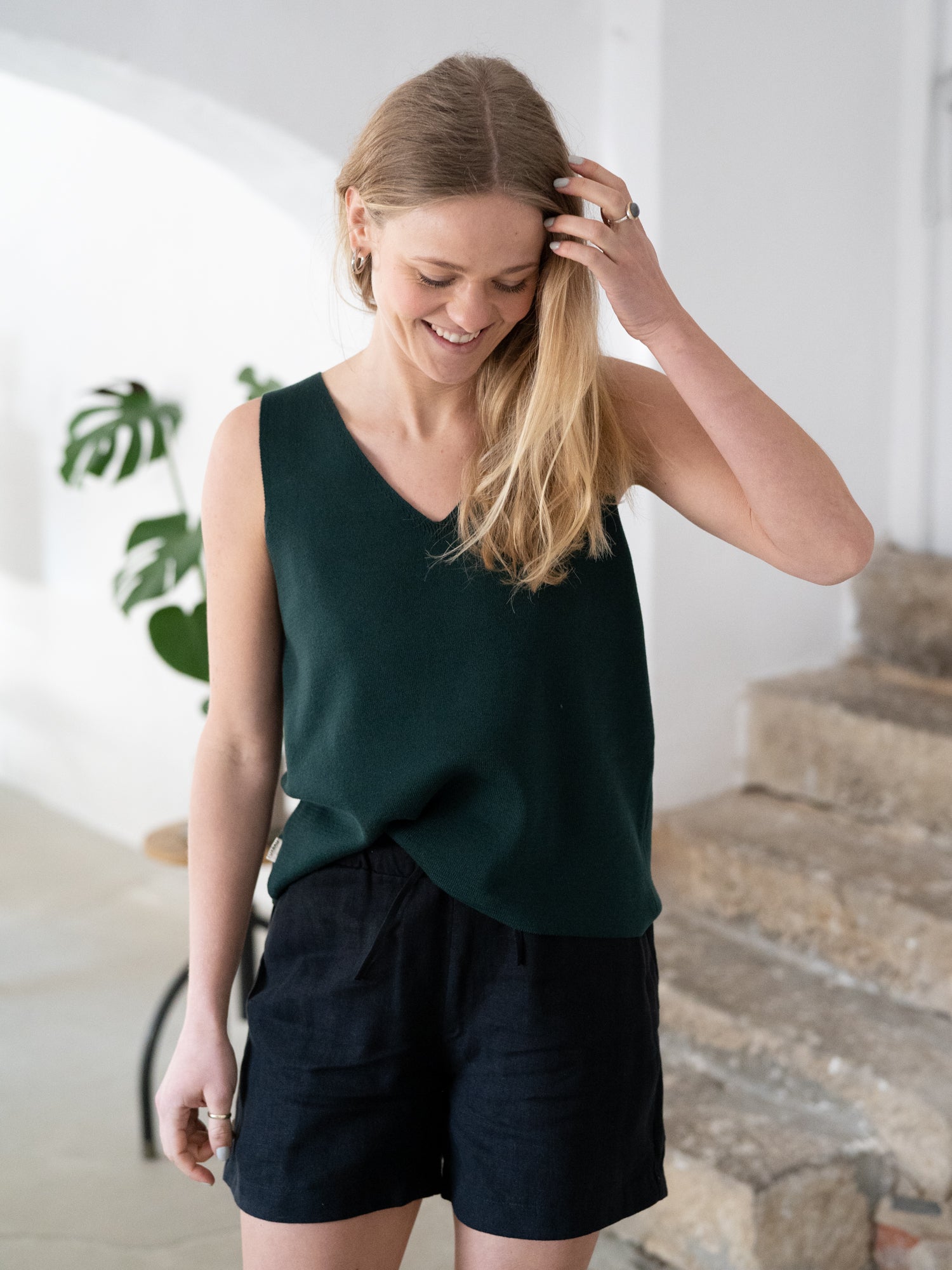4Seasons Frauen Stricktop - waldgrün
