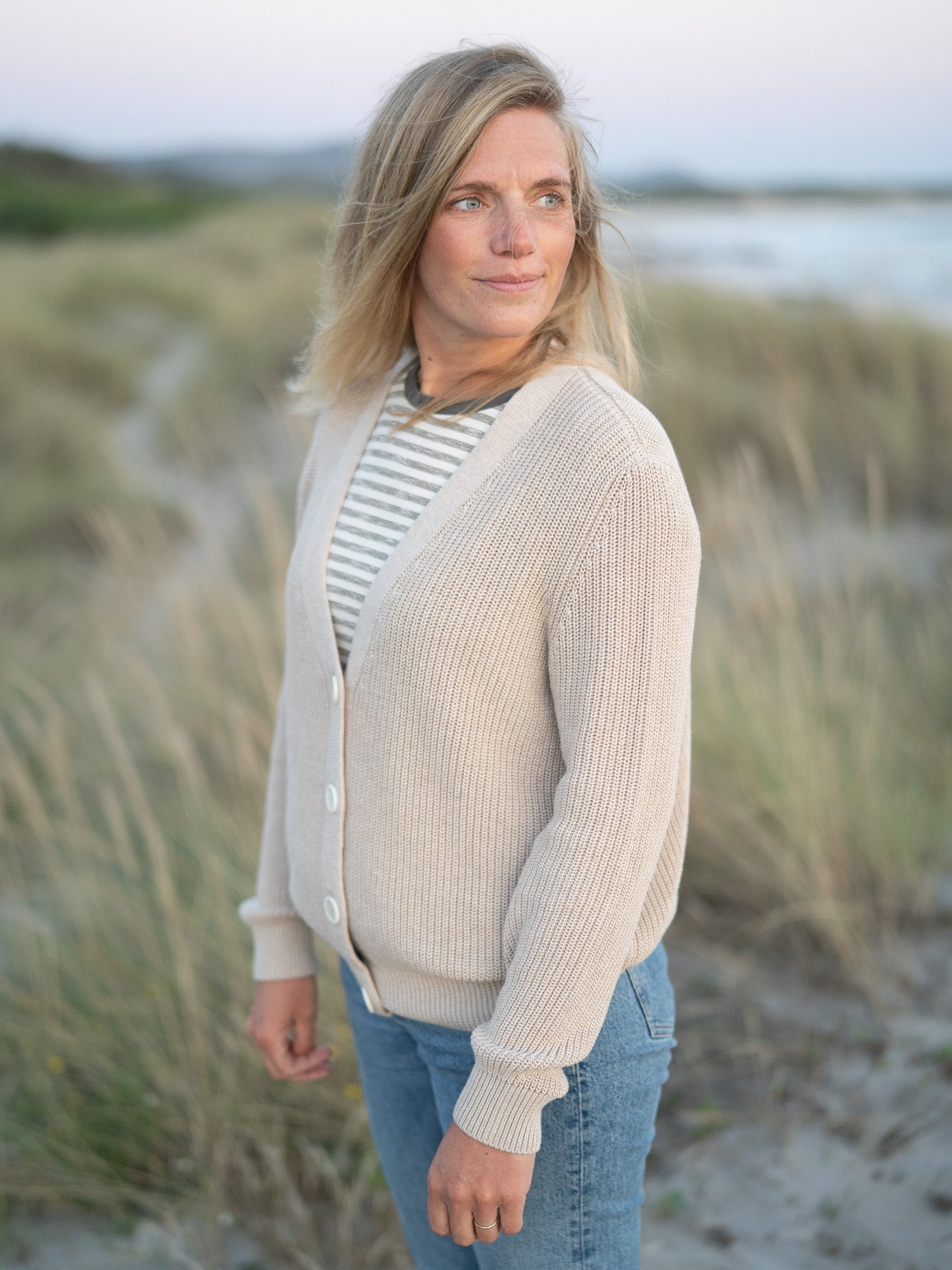 4Seasons Frauen Strickjacke - beigemeliert