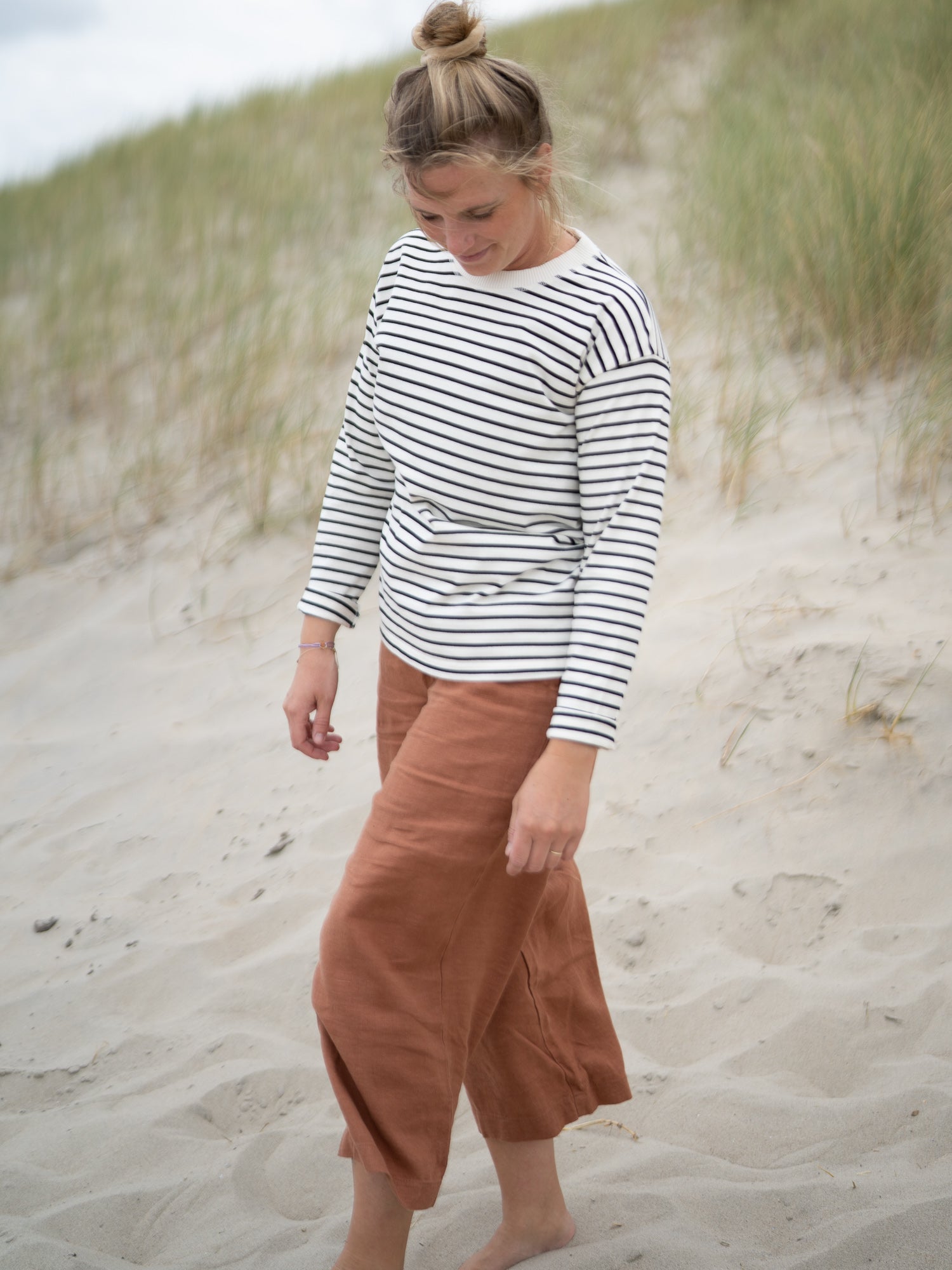 Frauen Leinenhose - sienna