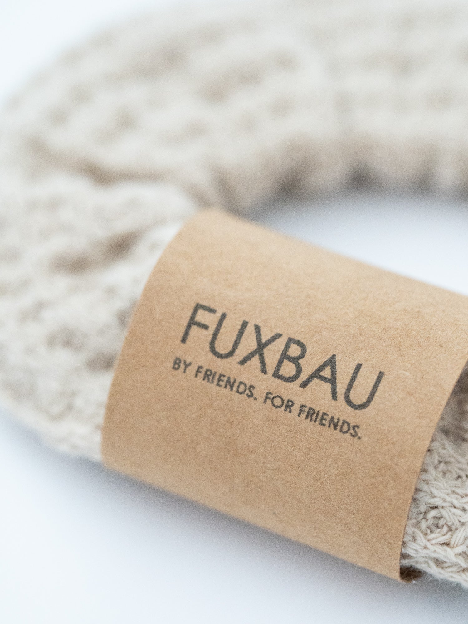 Waffelstrick Scrunchie - beige