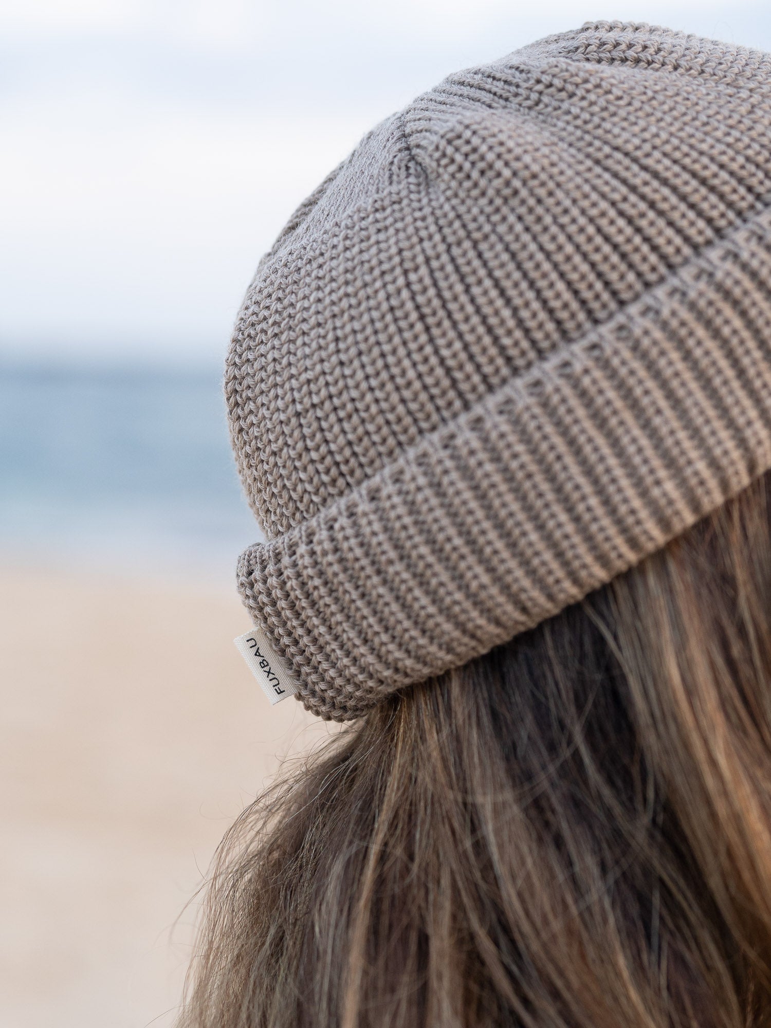 Kurze Merino Fischermütze - sand
