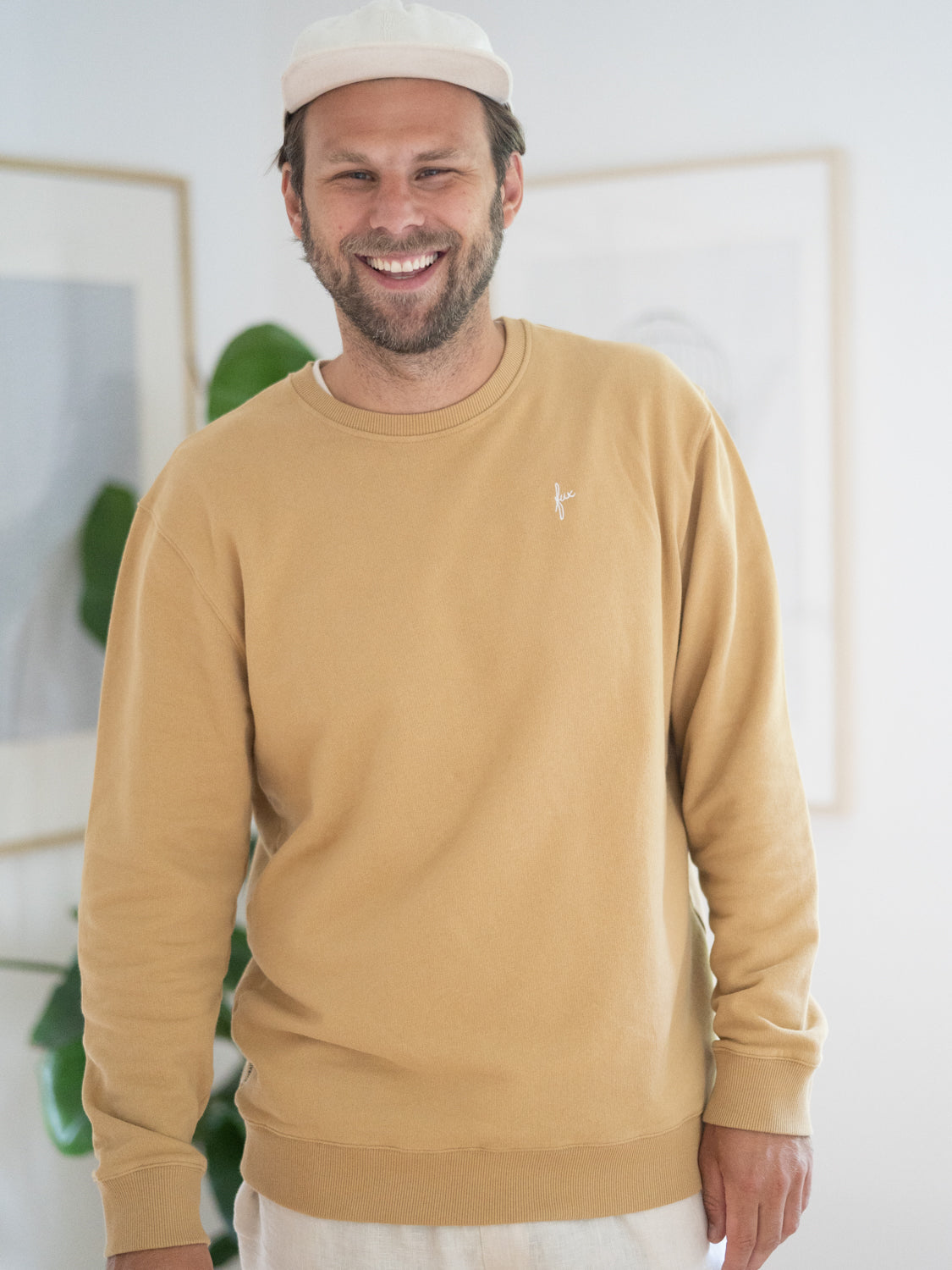 Männer fux Sweater - senfgelb