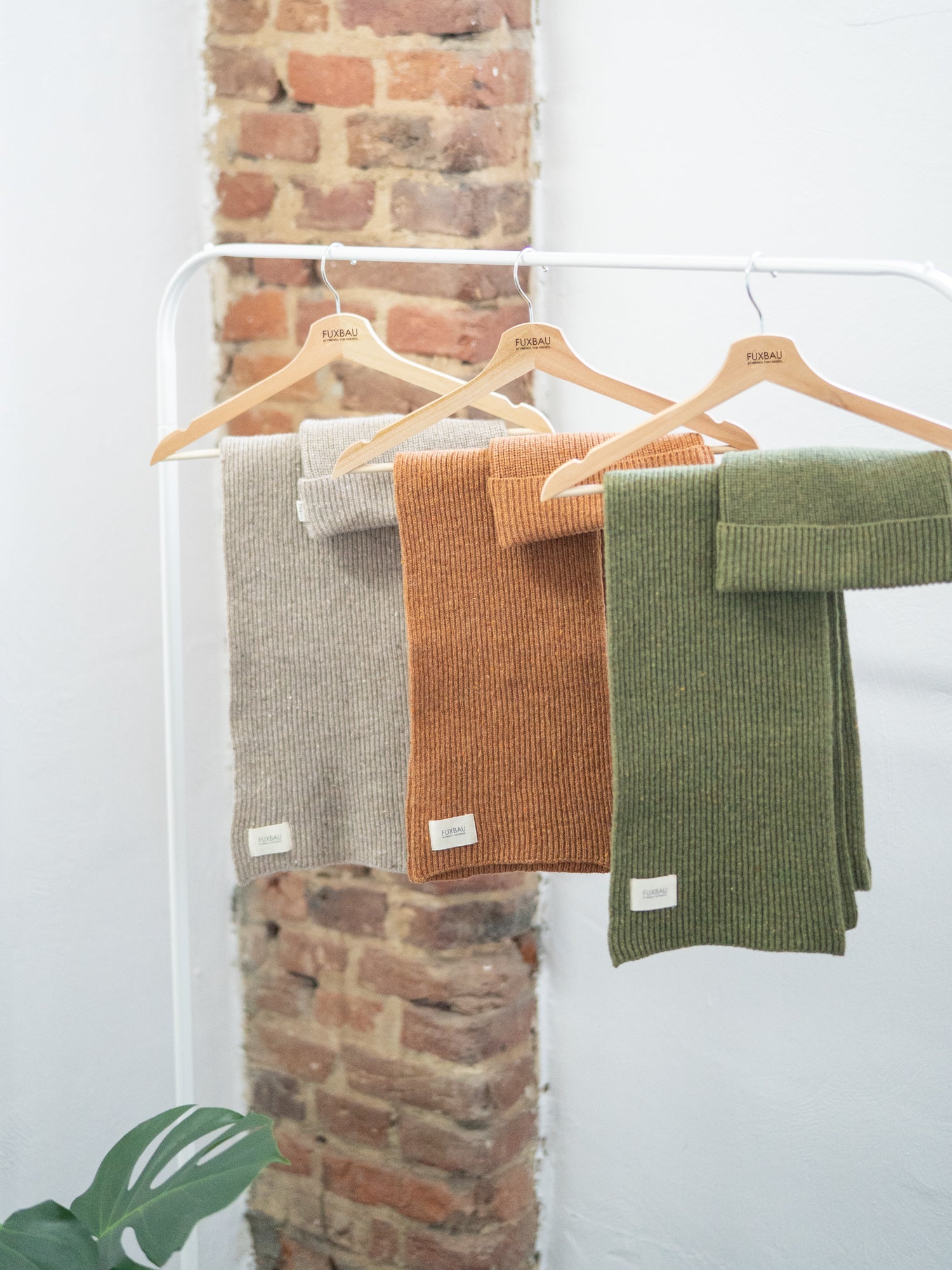 Merino Schal - beige neps