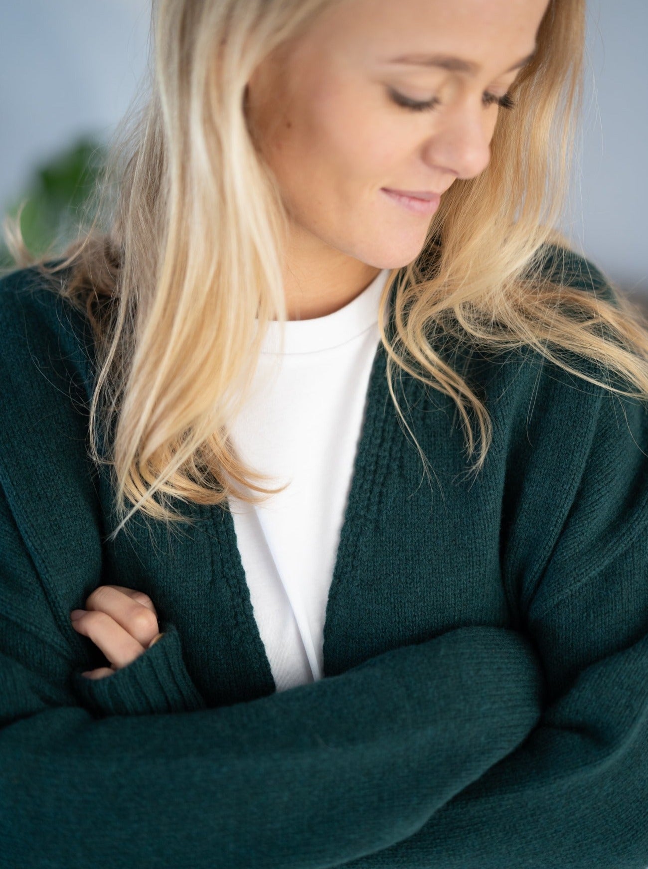 Oversize Cardigan - grün
