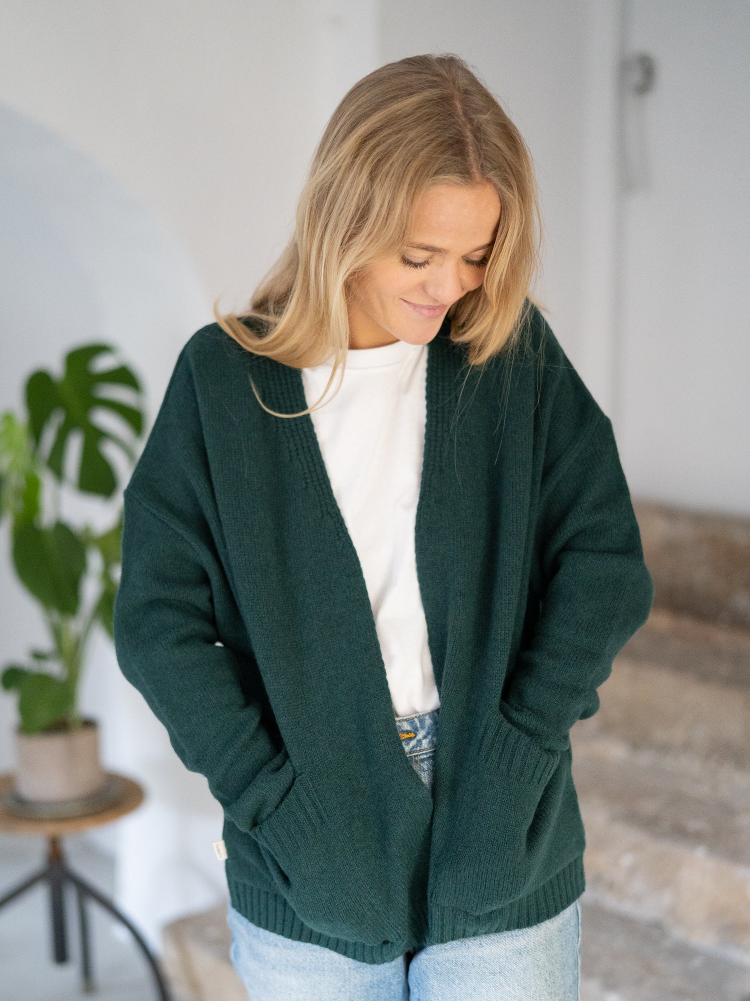 Oversize Cardigan - grün