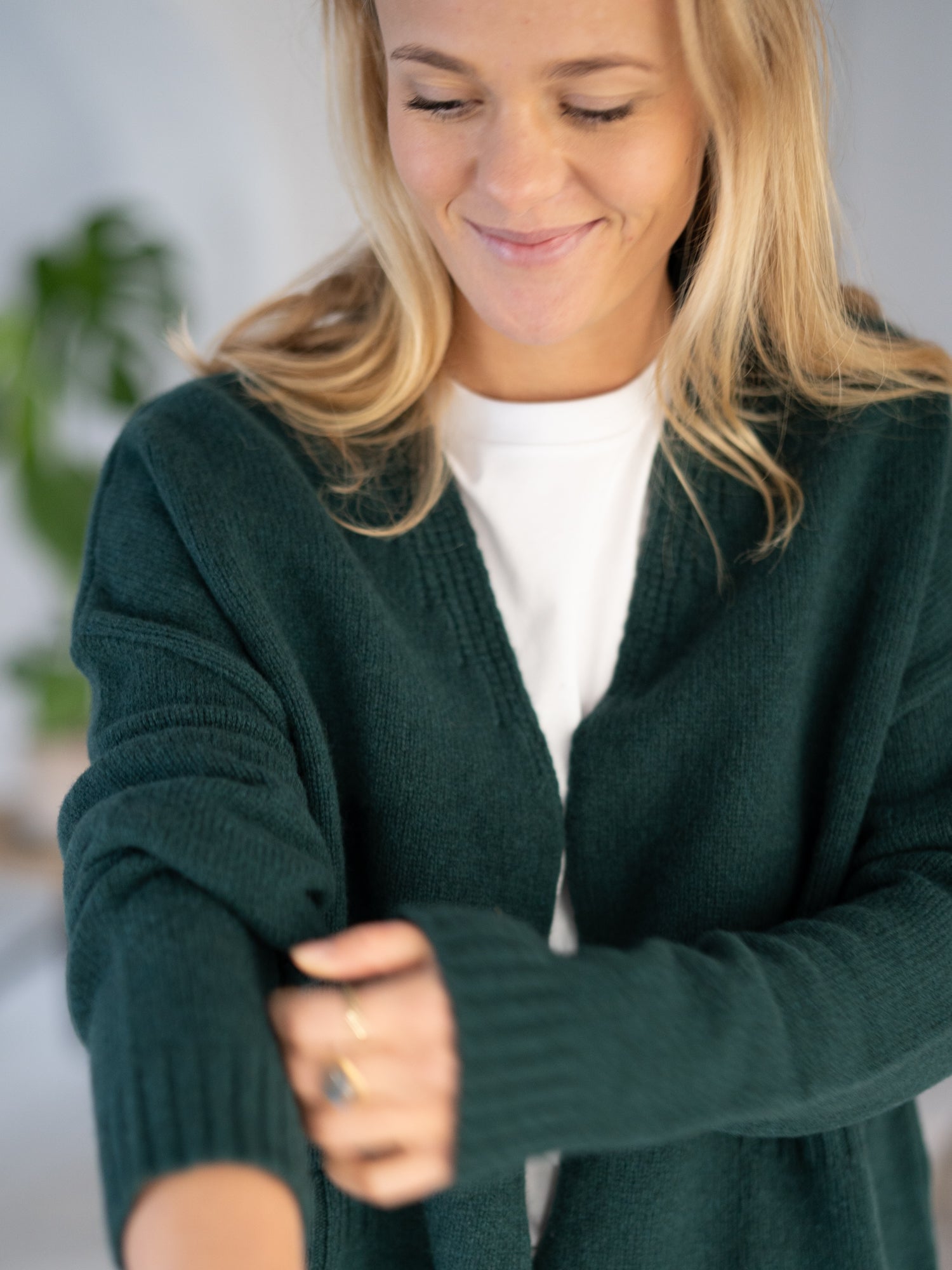 Oversize Cardigan - grün