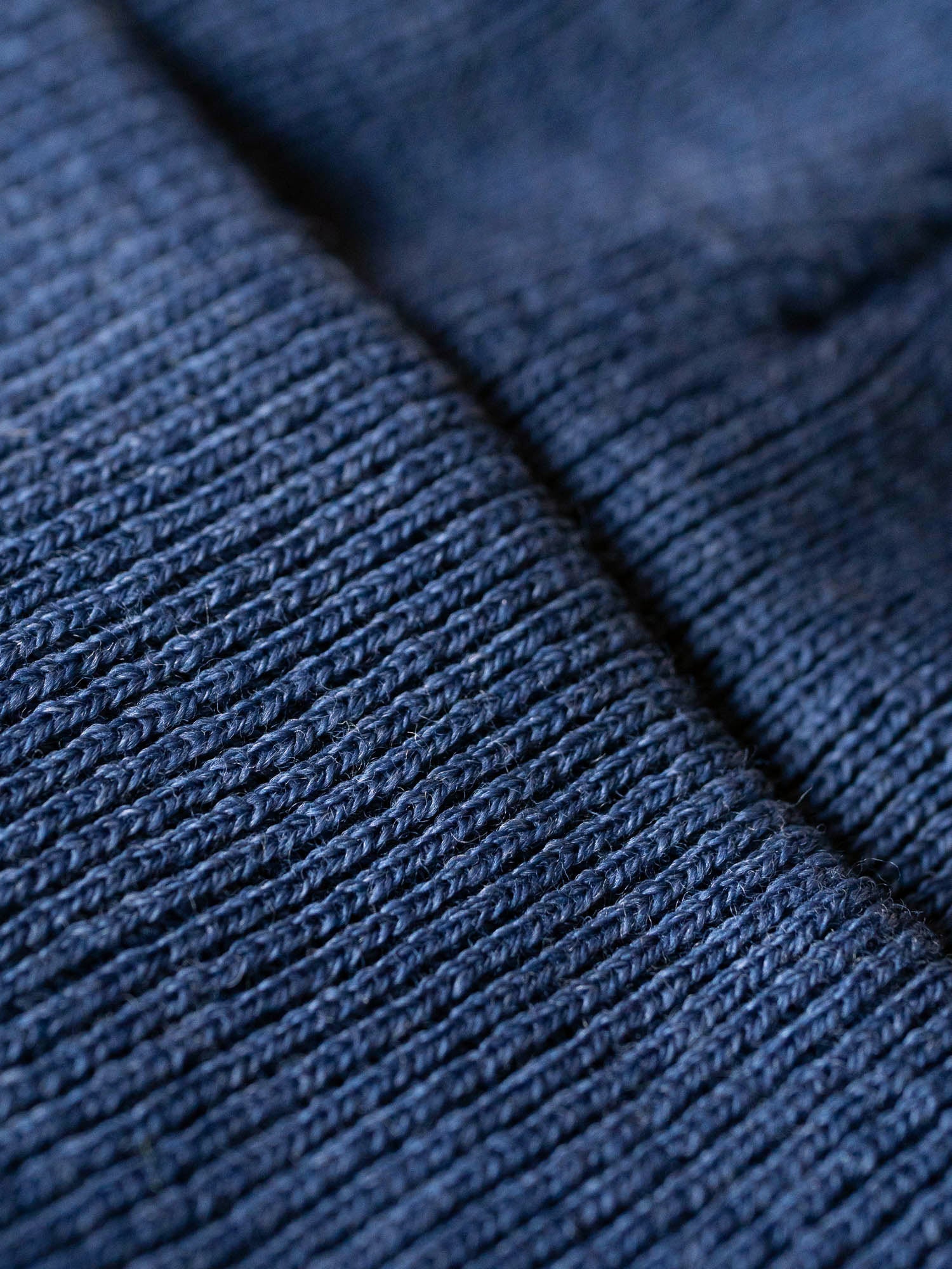 Merino Strickmütze - nachtblau
