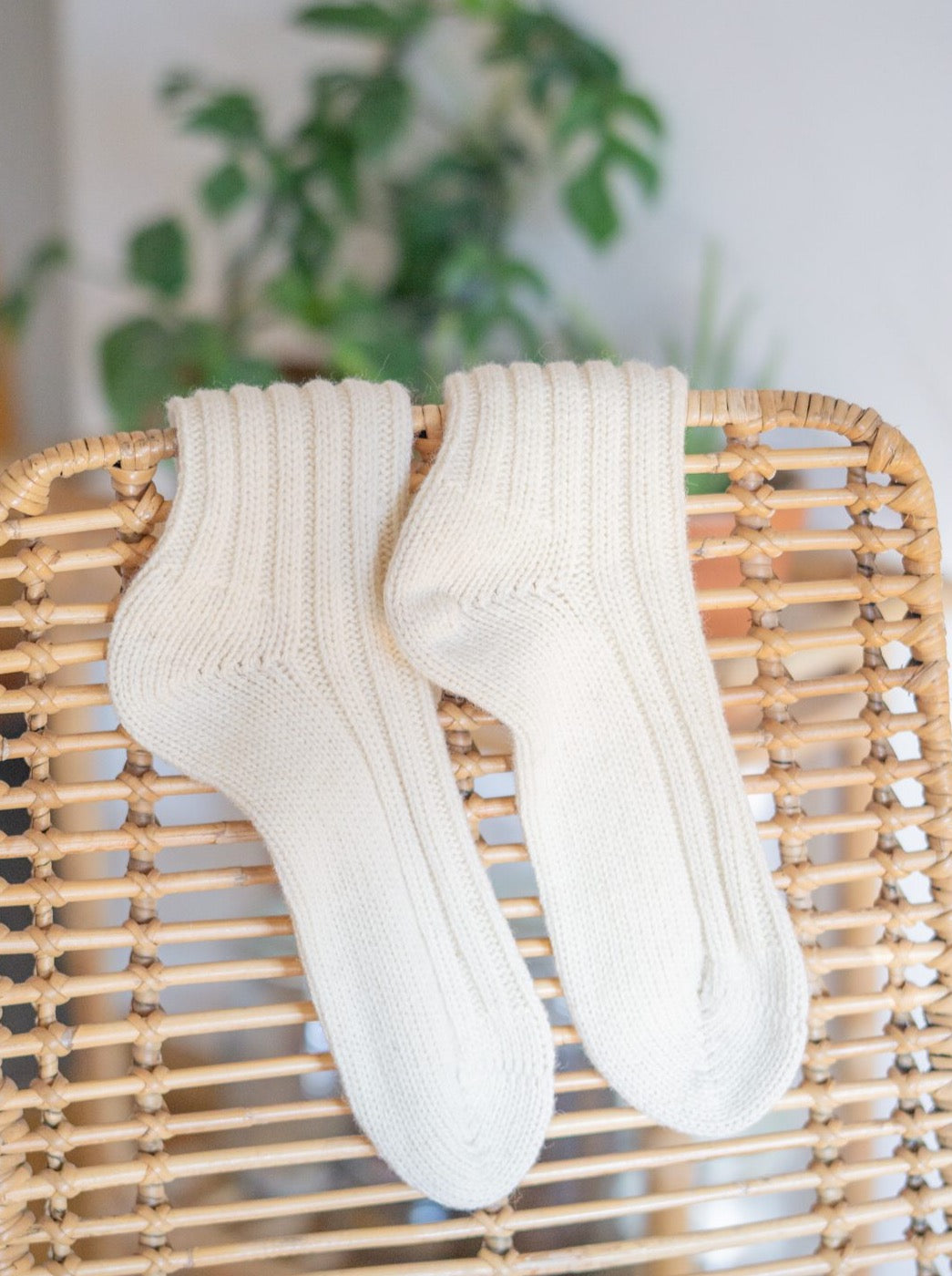 Wollsocken - wollweiss