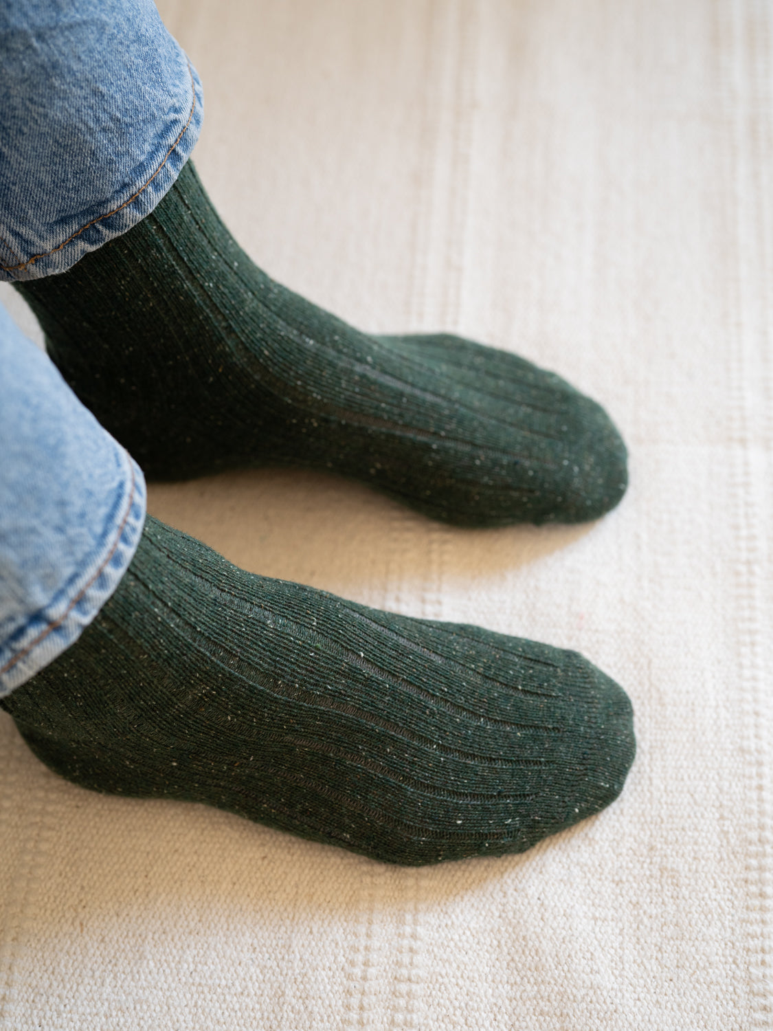 Socken - grün neps