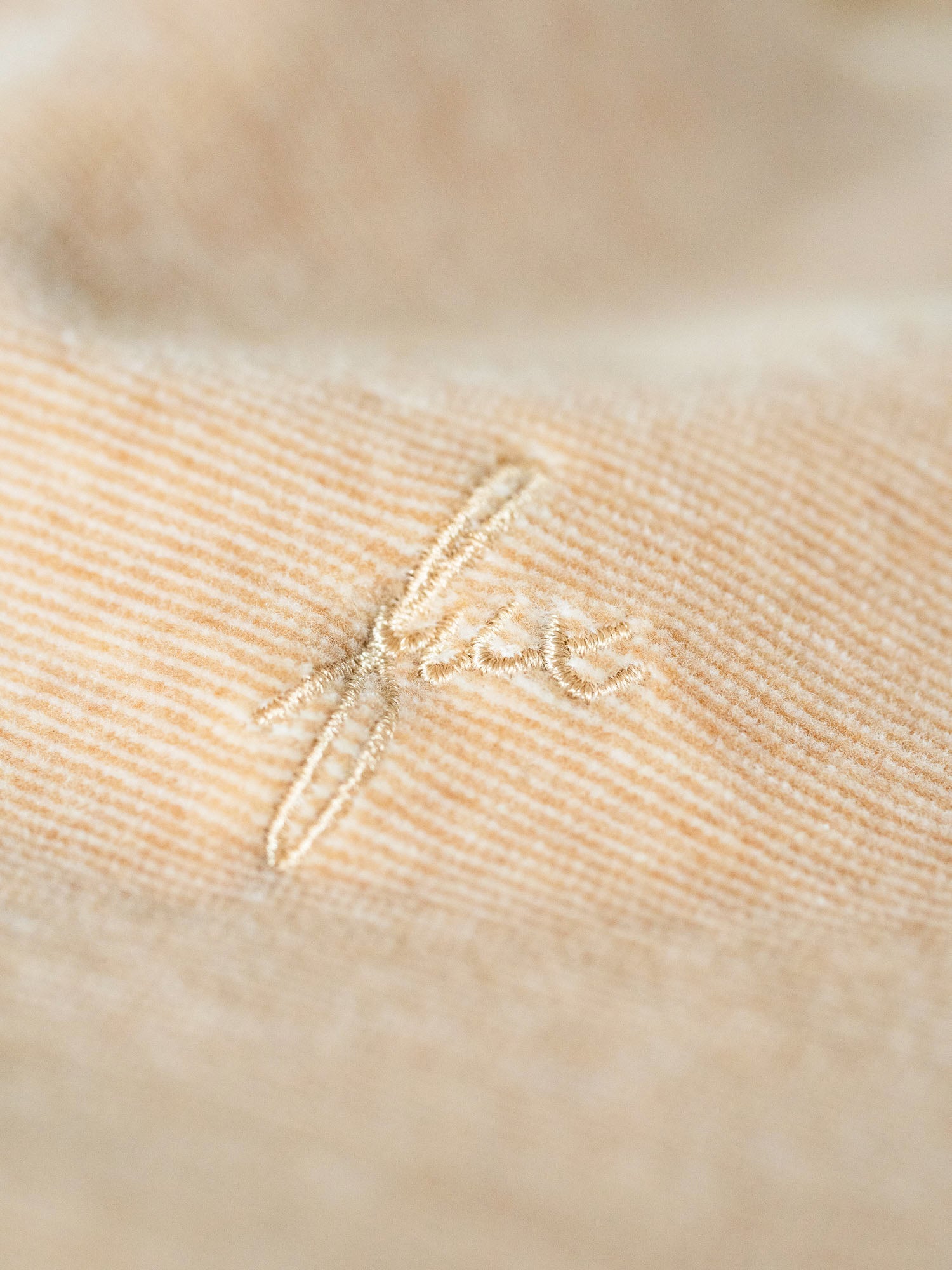 Männer Samt Pullover - beige gelb geriffelt