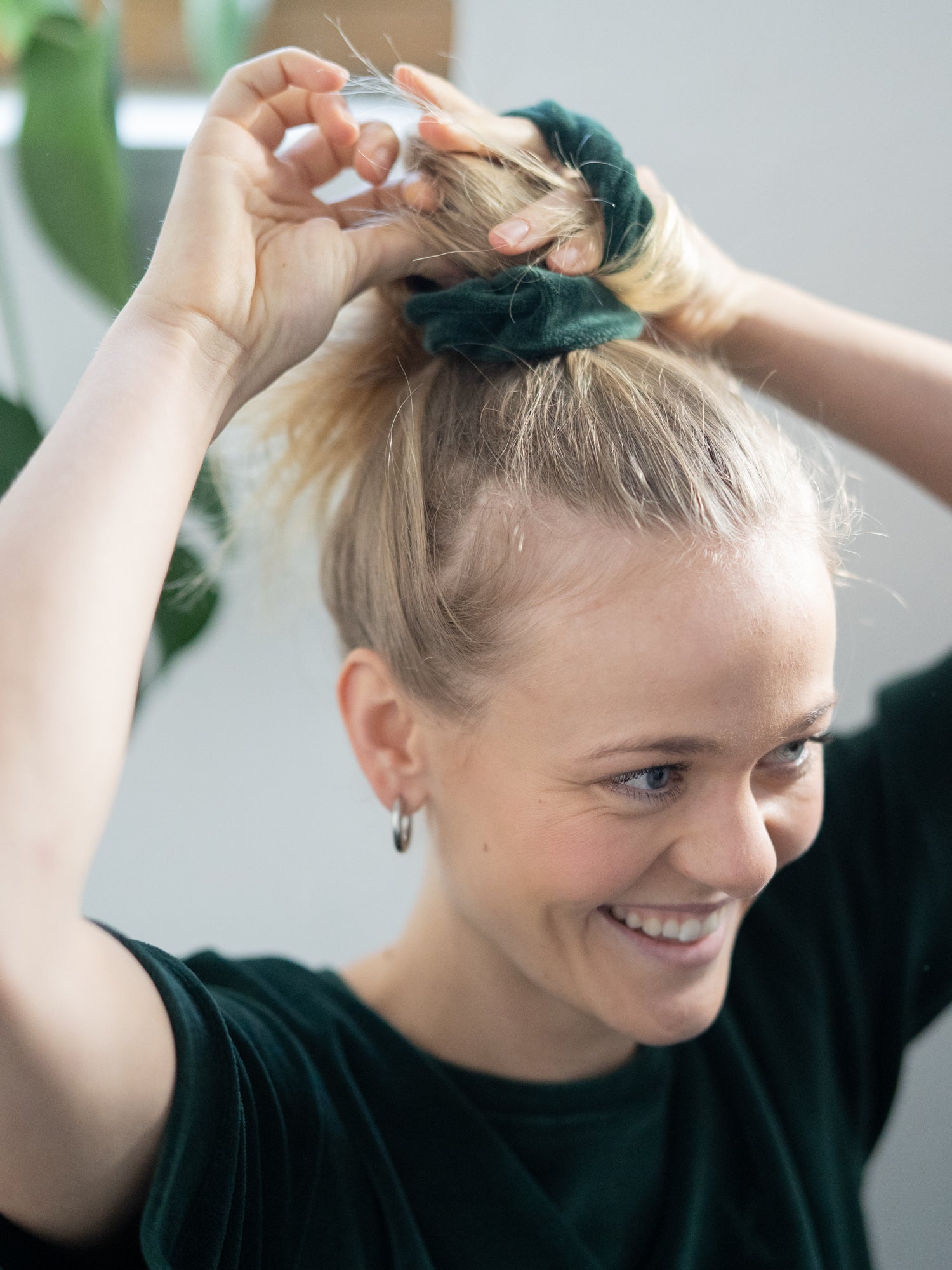 Samt Scrunchie - grün